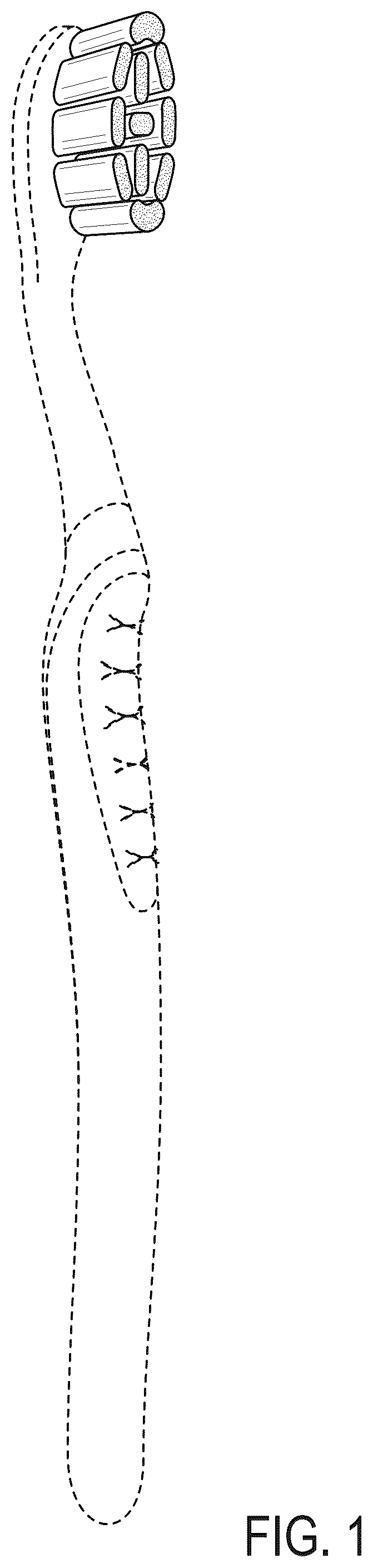 Patent USD1077482 Figure 1 – Toothbrush bristle arrangement