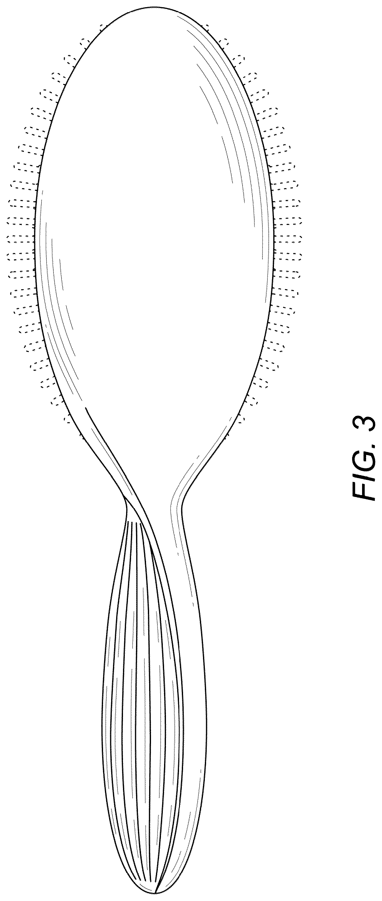 Patent USD1077488 Figure 3 – Hair brush
