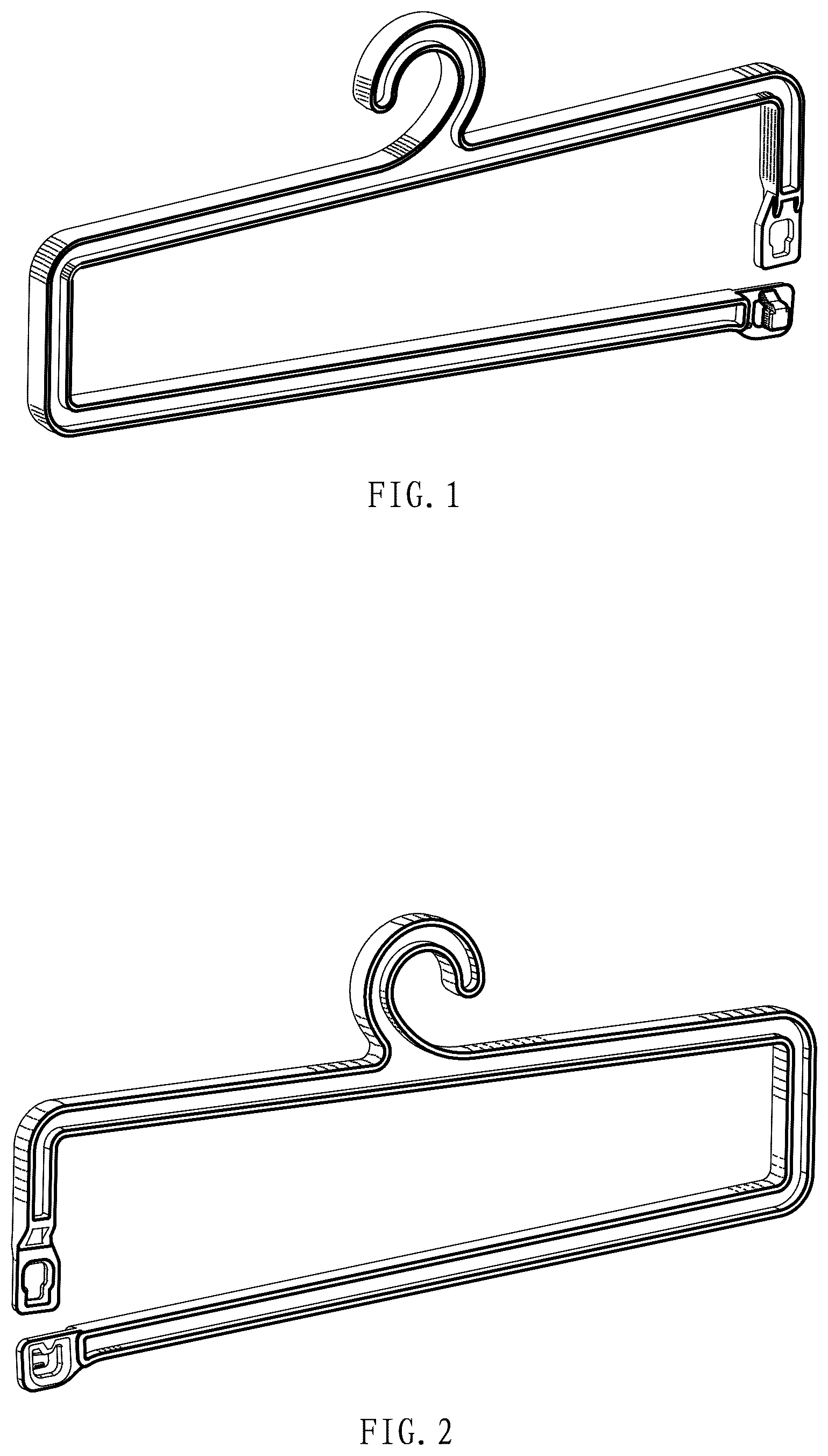 Patent USD1077489 Figure 1 – Locking wrap hanger