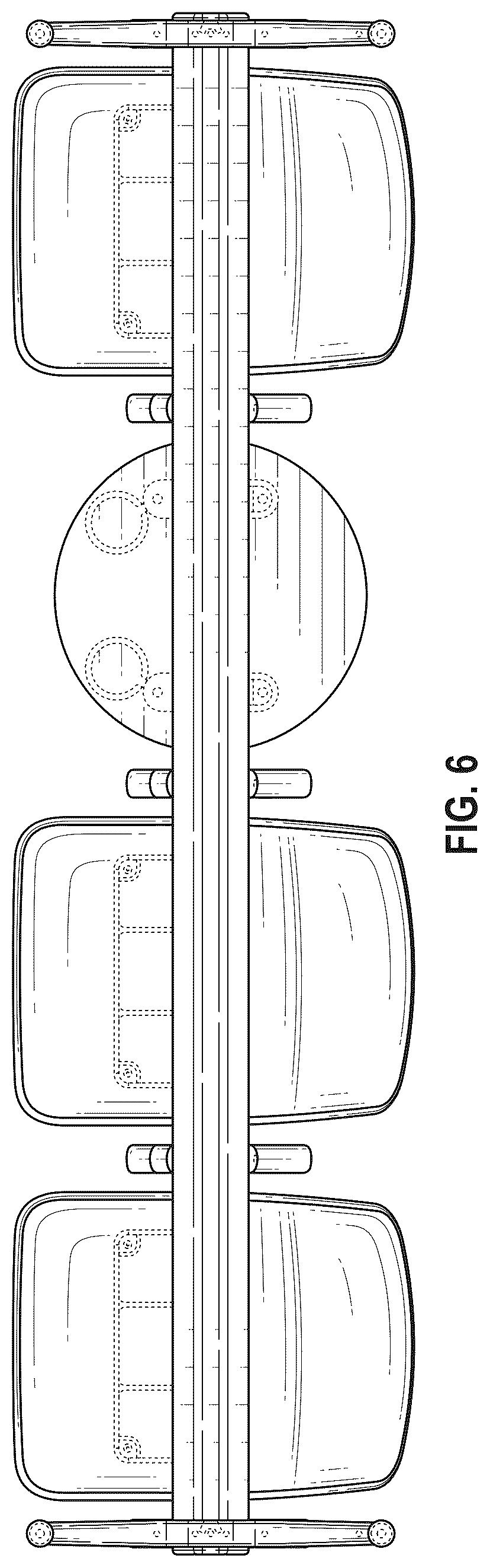 Patent USD1077490 Figure 4 – Combined multiple seating and table unit