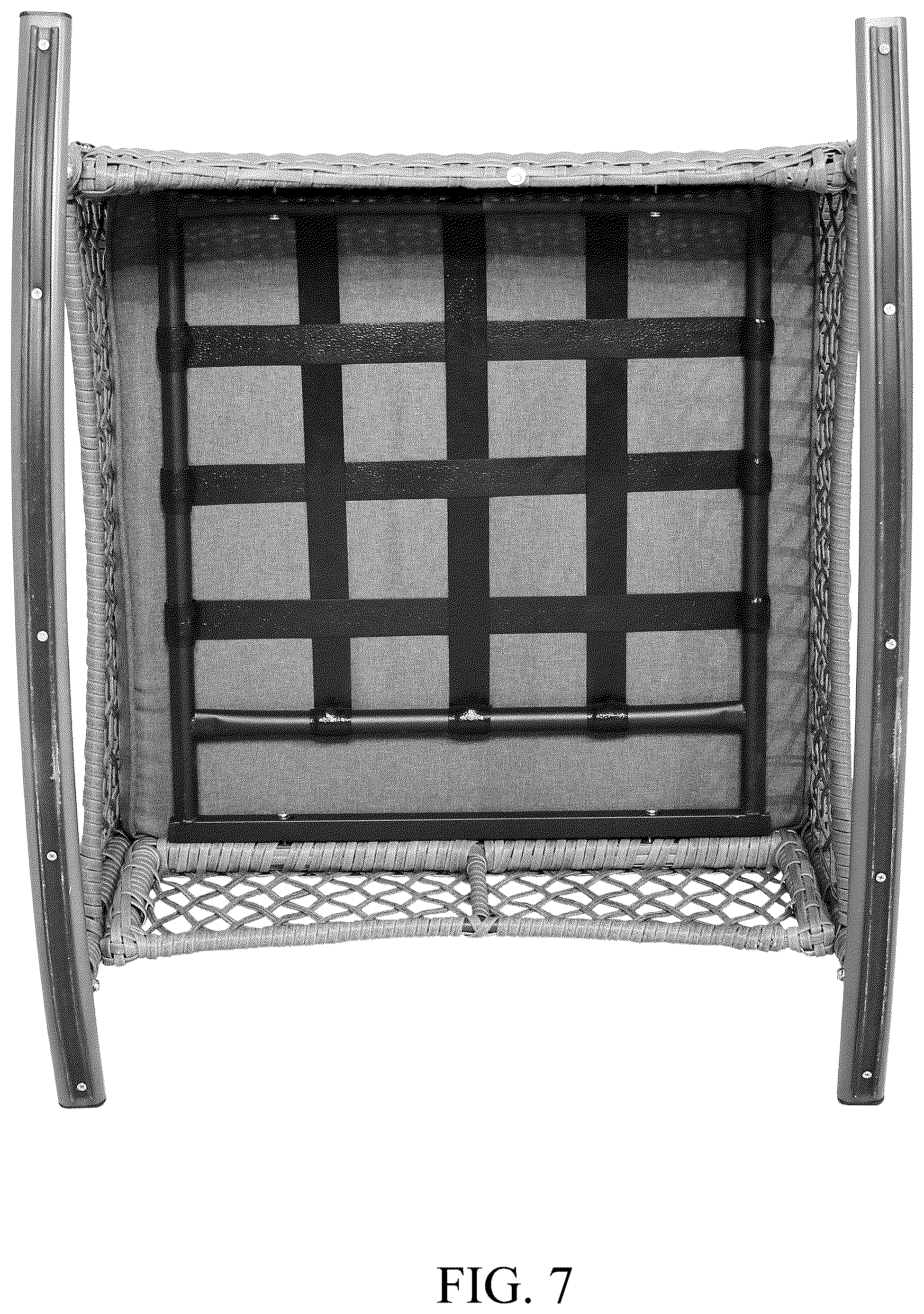Patent USD1077491 Figure 7 – Rocking chair