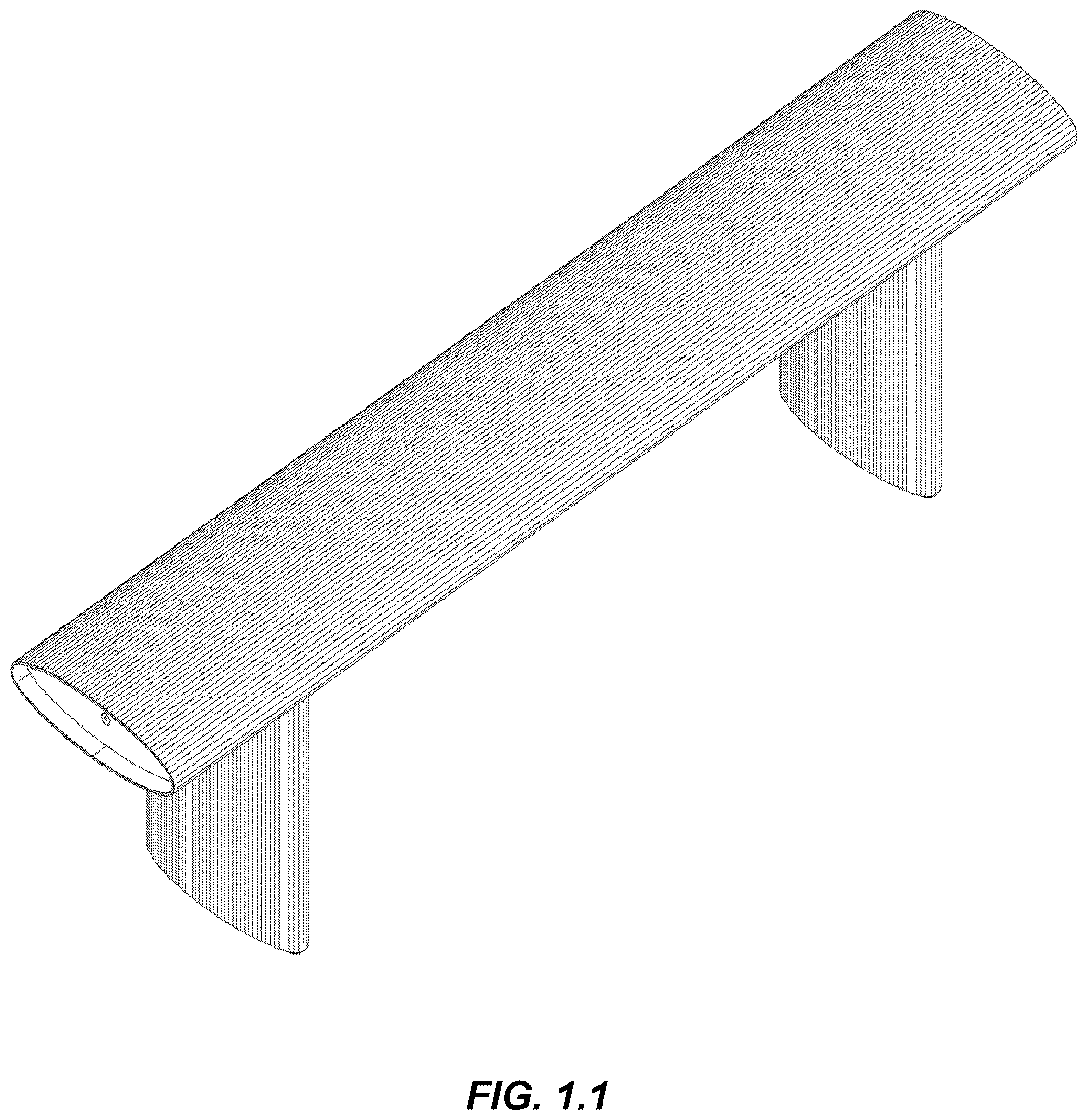 Patent USD1077492 Figure 1 – Outdoor bench