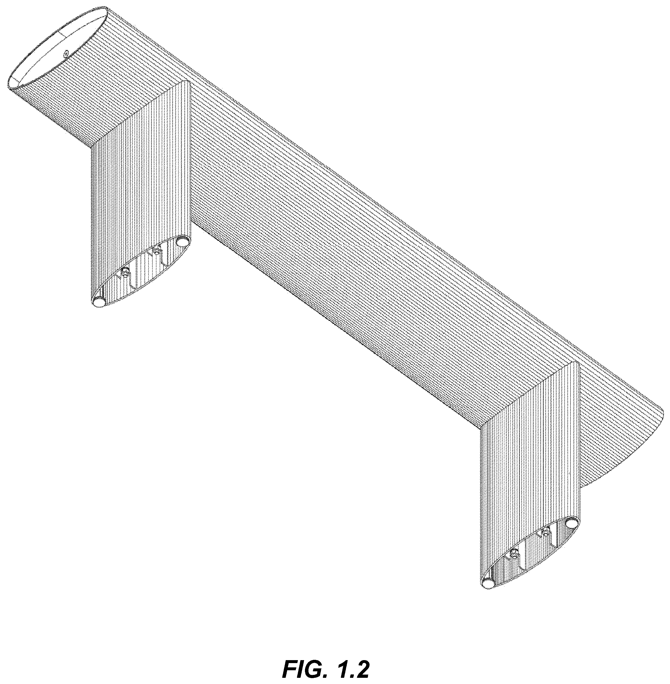 Patent USD1077492 Figure 2 – Outdoor bench
