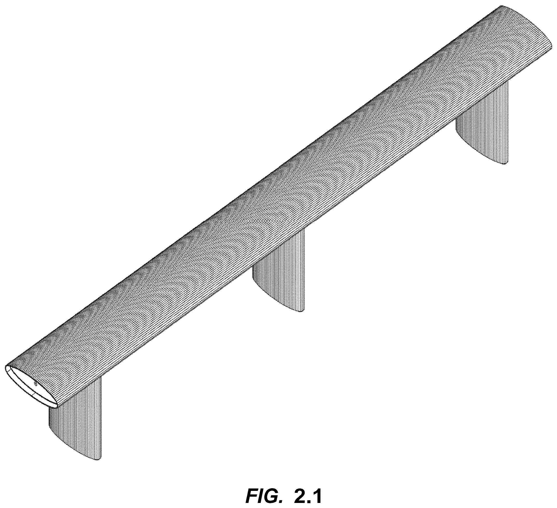 Patent USD1077492 Figure 9 – Outdoor bench