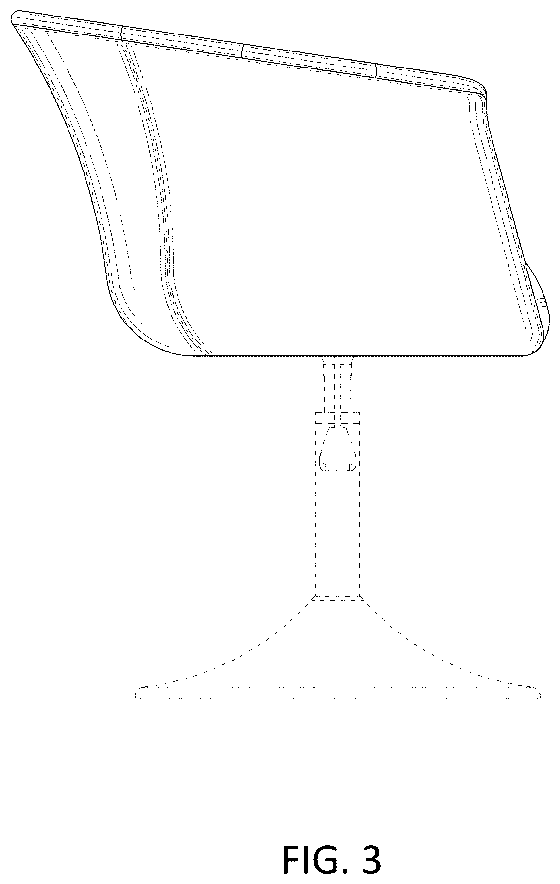 Patent USD1077493 Figure 3 – Chair