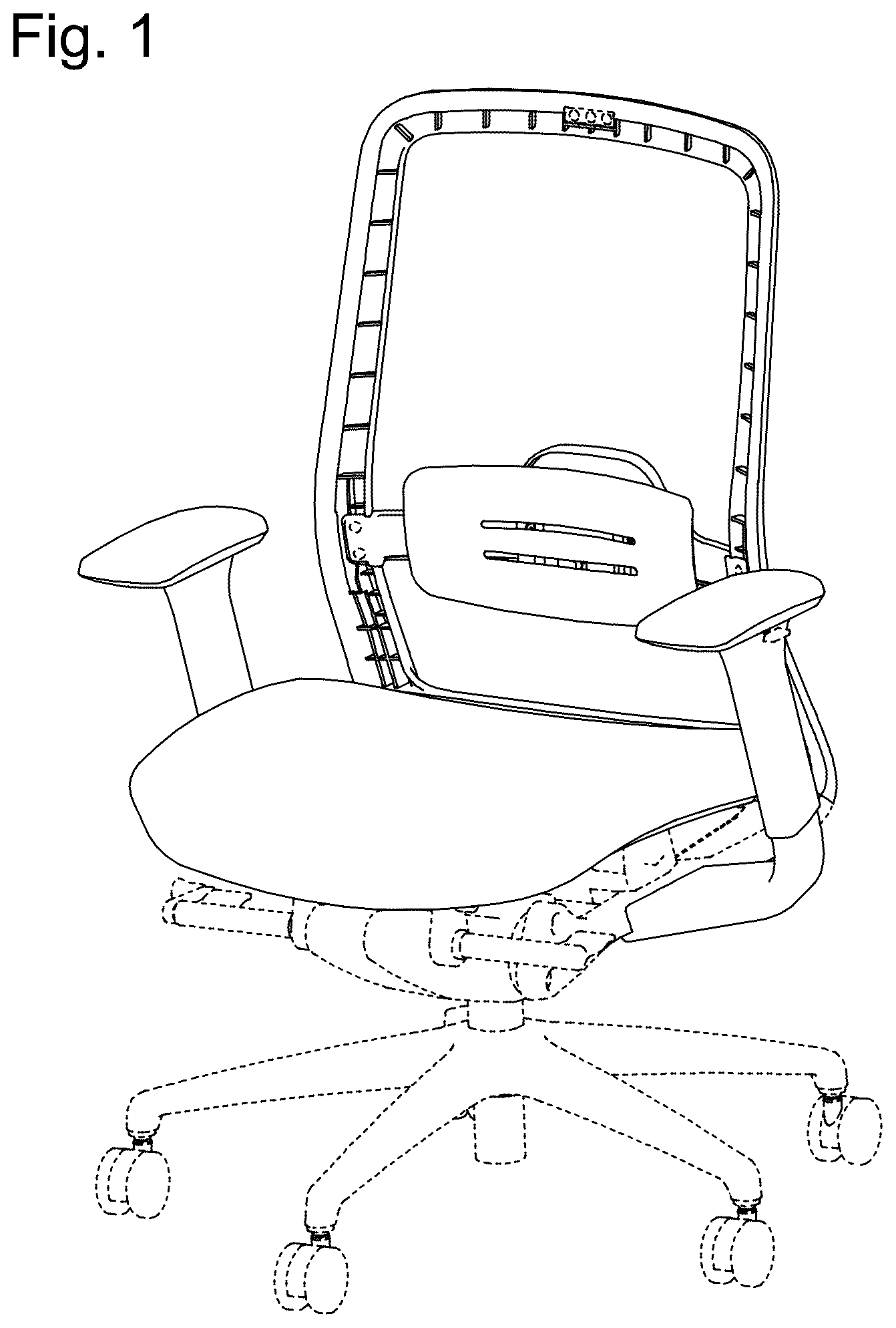Patent USD1077494 Figure 1 – Chair
