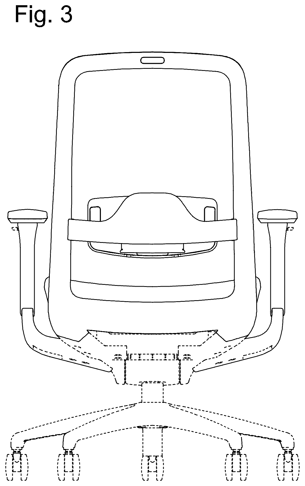 Patent USD1077494 Figure 3 – Chair