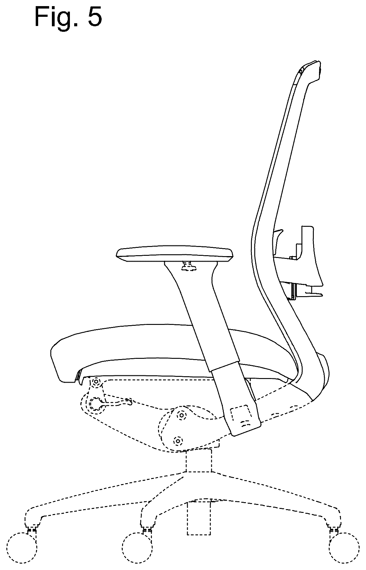 Patent USD1077494 Figure 5 – Chair