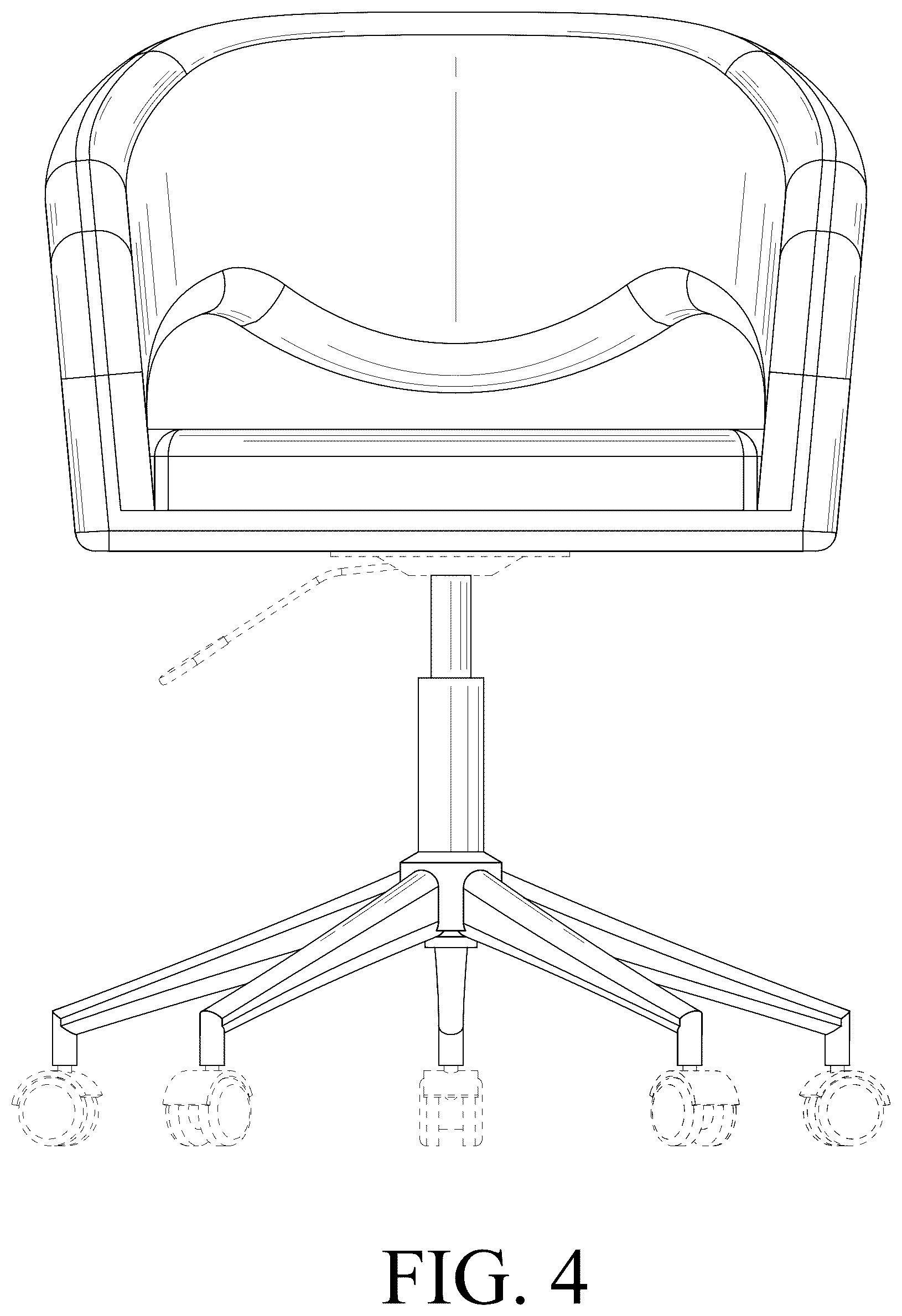 Patent USD1077495 Figure 4 – Chair