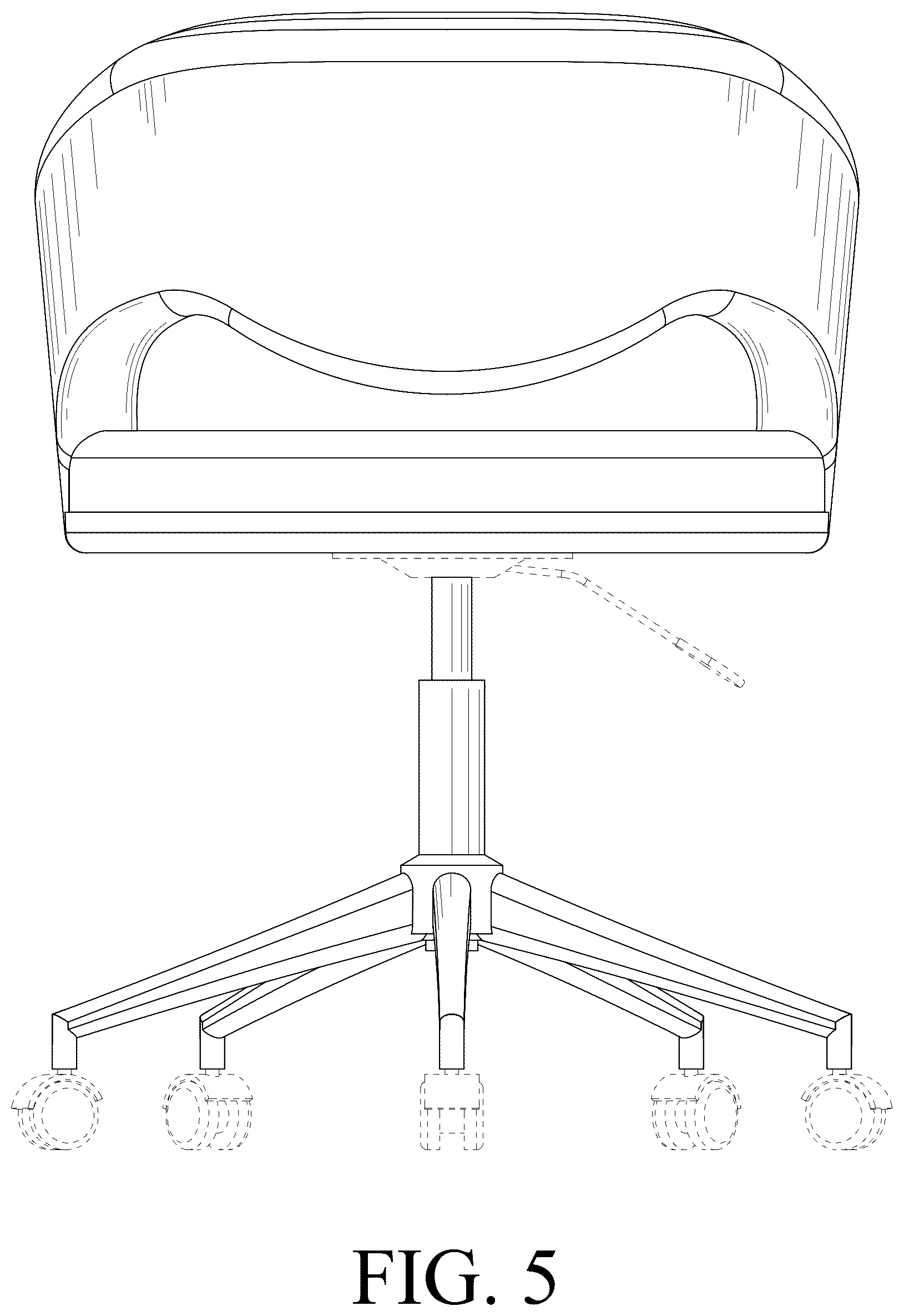 Patent USD1077495 Figure 5 – Chair