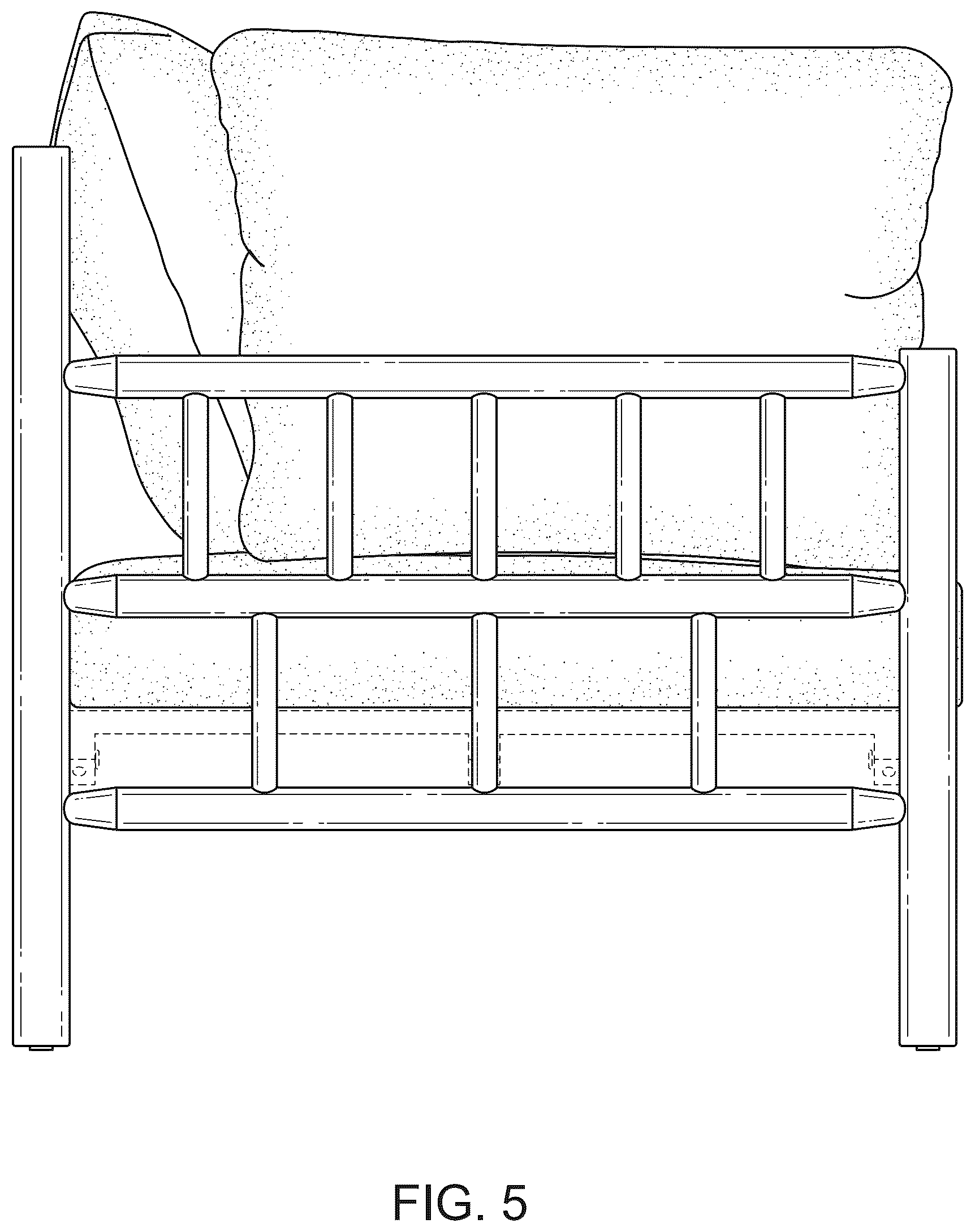 Patent USD1077497 Figure 5 – Chair