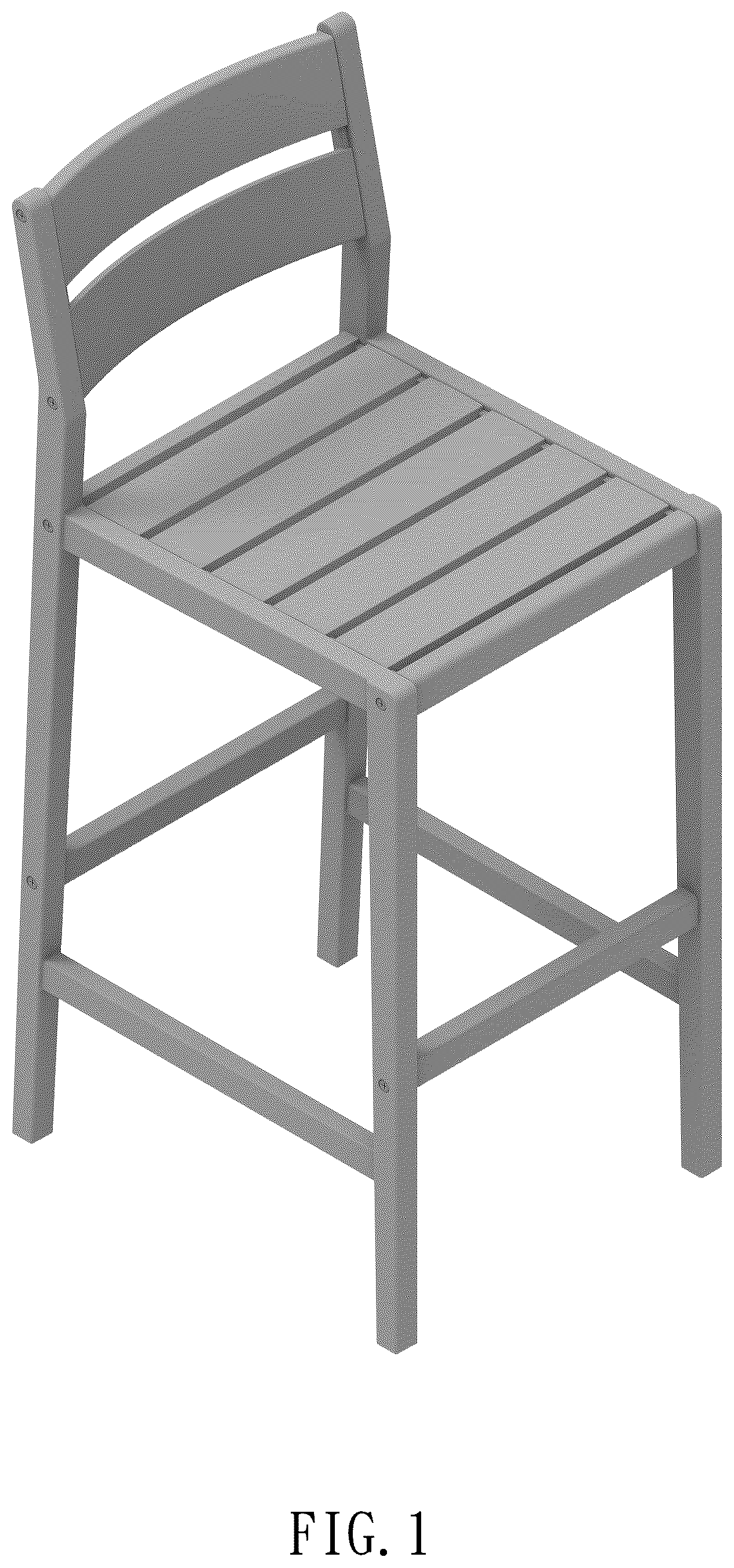 Patent USD1077498 Figure 1 – Chair