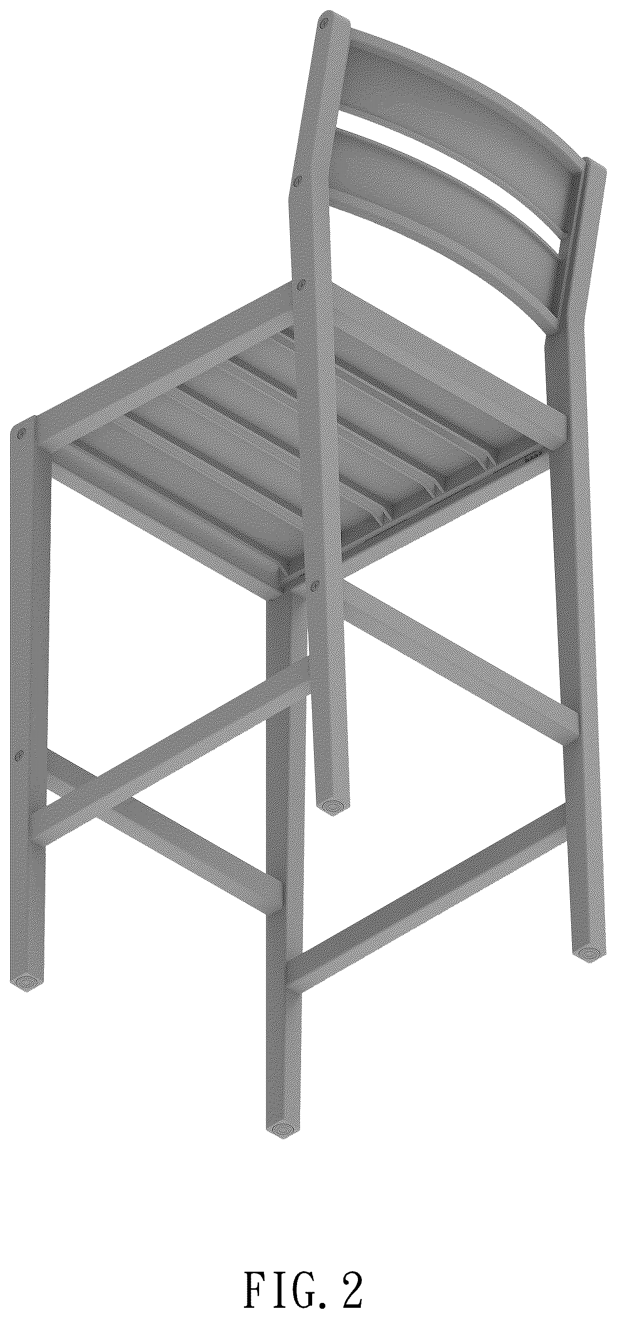 Patent USD1077498 Figure 2 – Chair