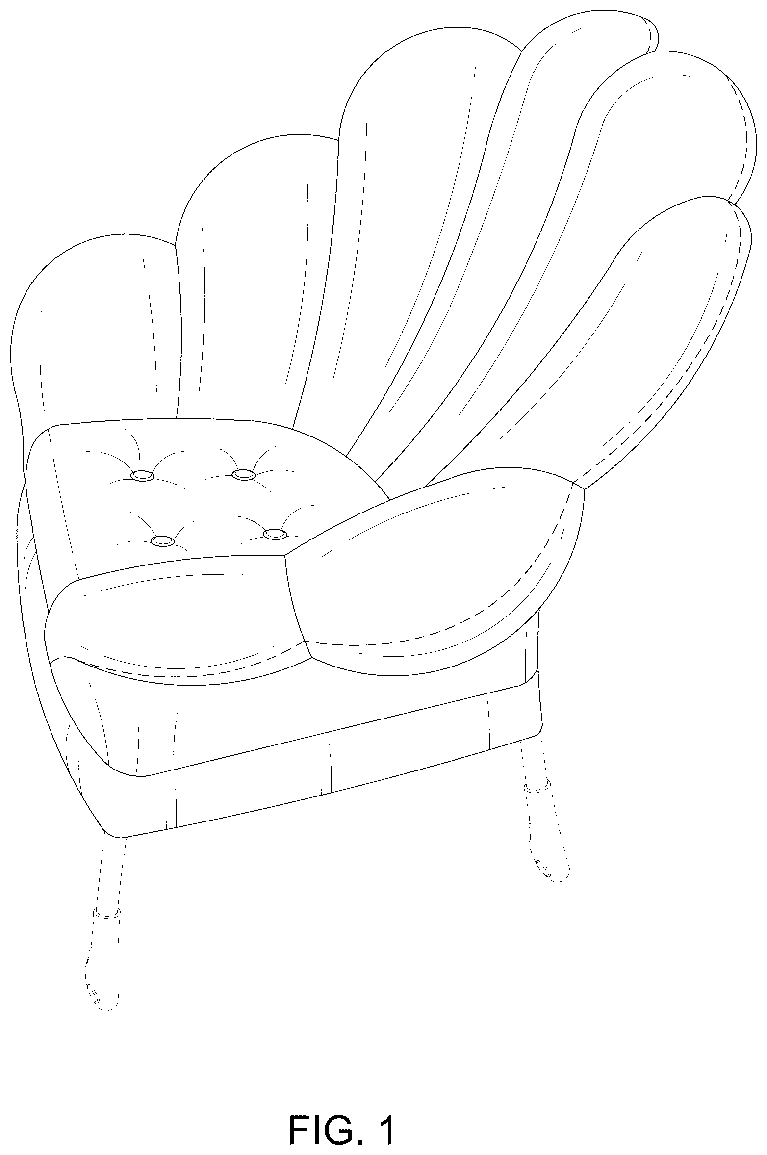 Patent USD1077500 — Flower shape lazy chair — Figure 1