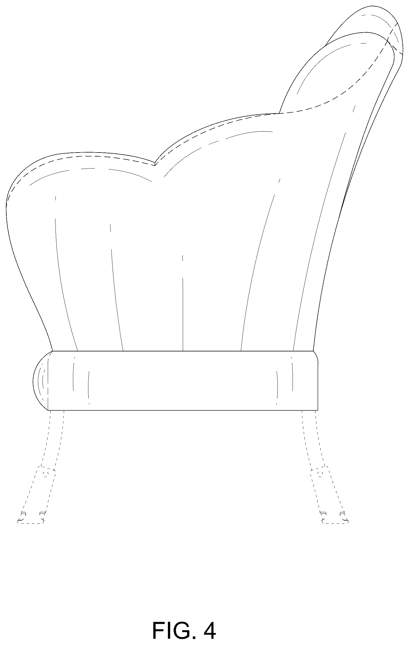 Patent USD1077500 Figure 4 – Flower shape lazy chair