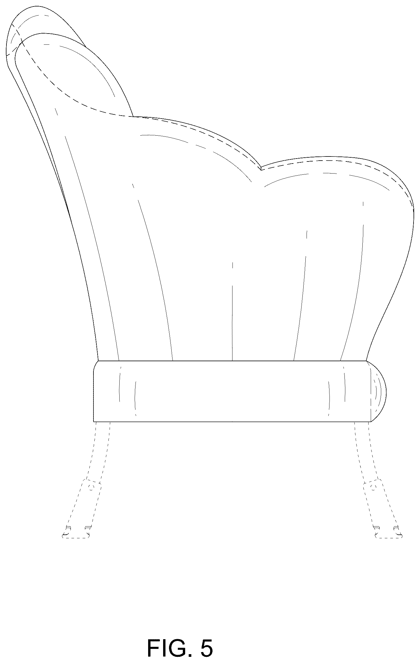 Patent USD1077500 Figure 5 – Flower shape lazy chair