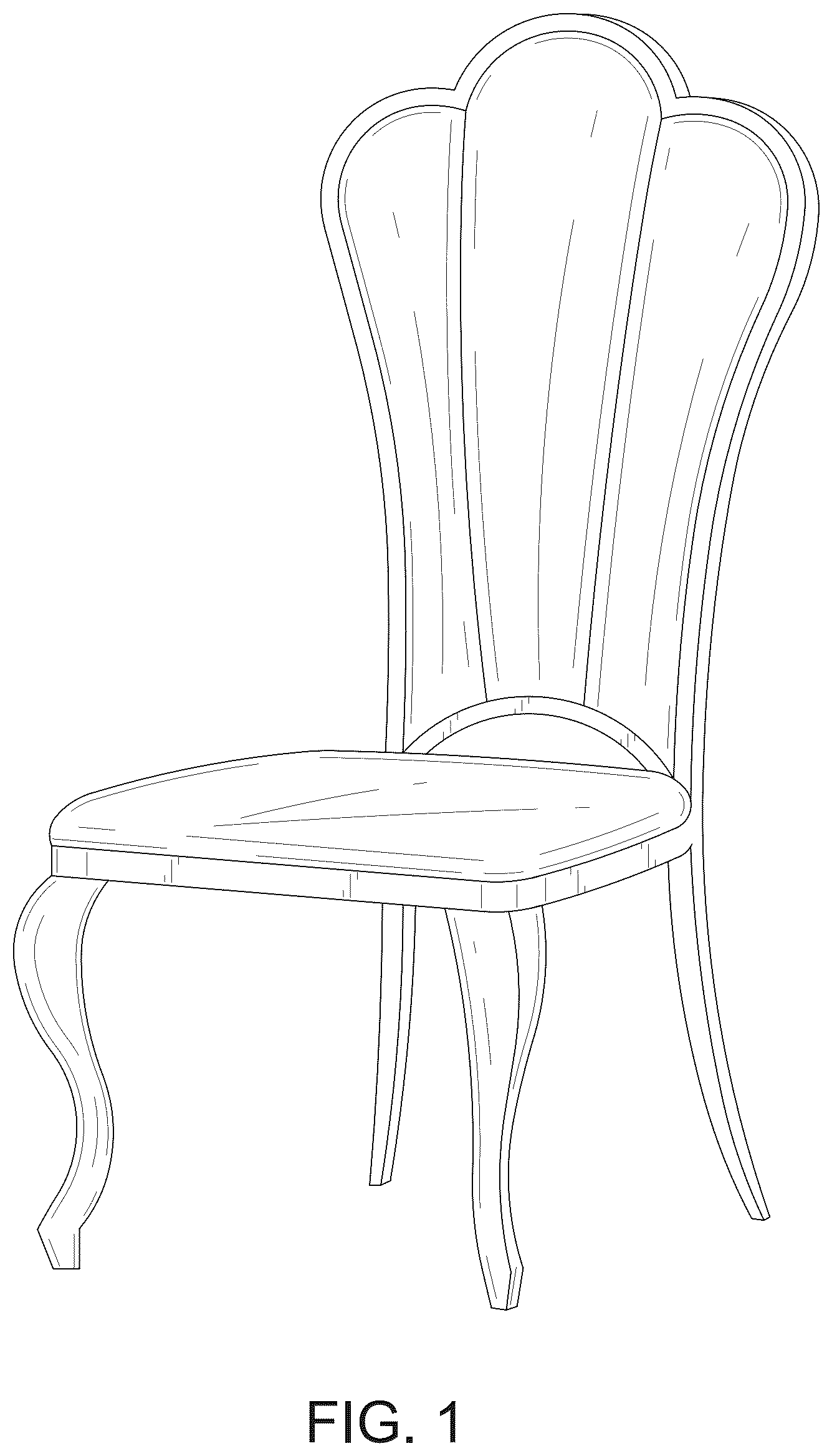 Patent USD1077503 Figure 1 – Chair