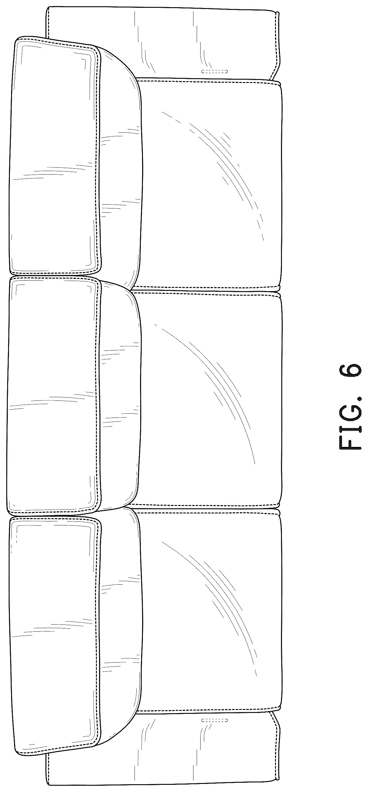 Patent USD1077504 Figure 6 – Sofa