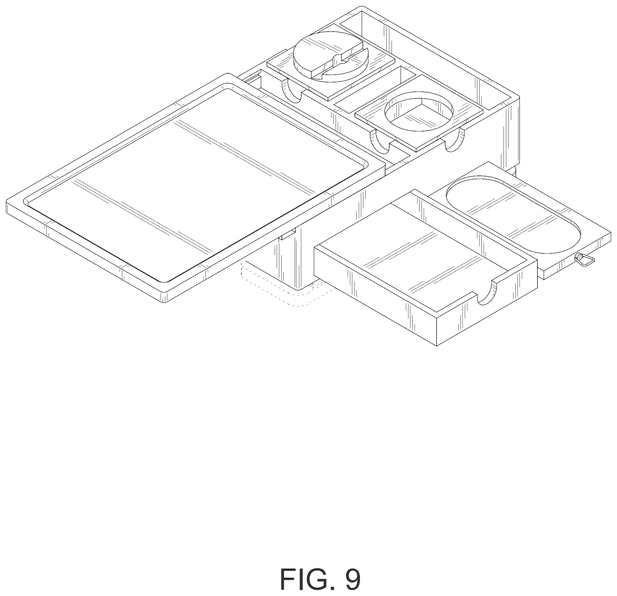 Patent USD1077509 Figure 9 – Couch arm table