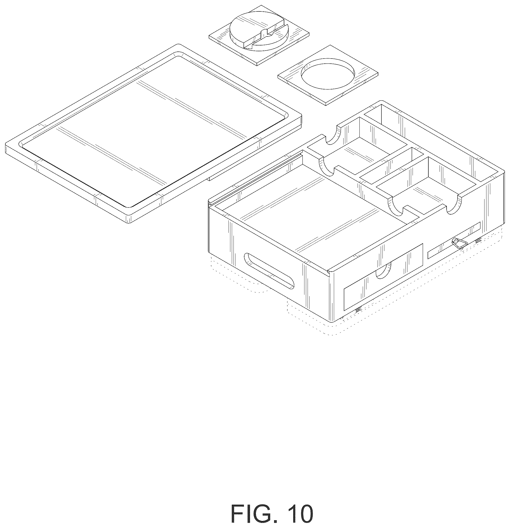 Patent USD1077509 Figure 10 – Couch arm table