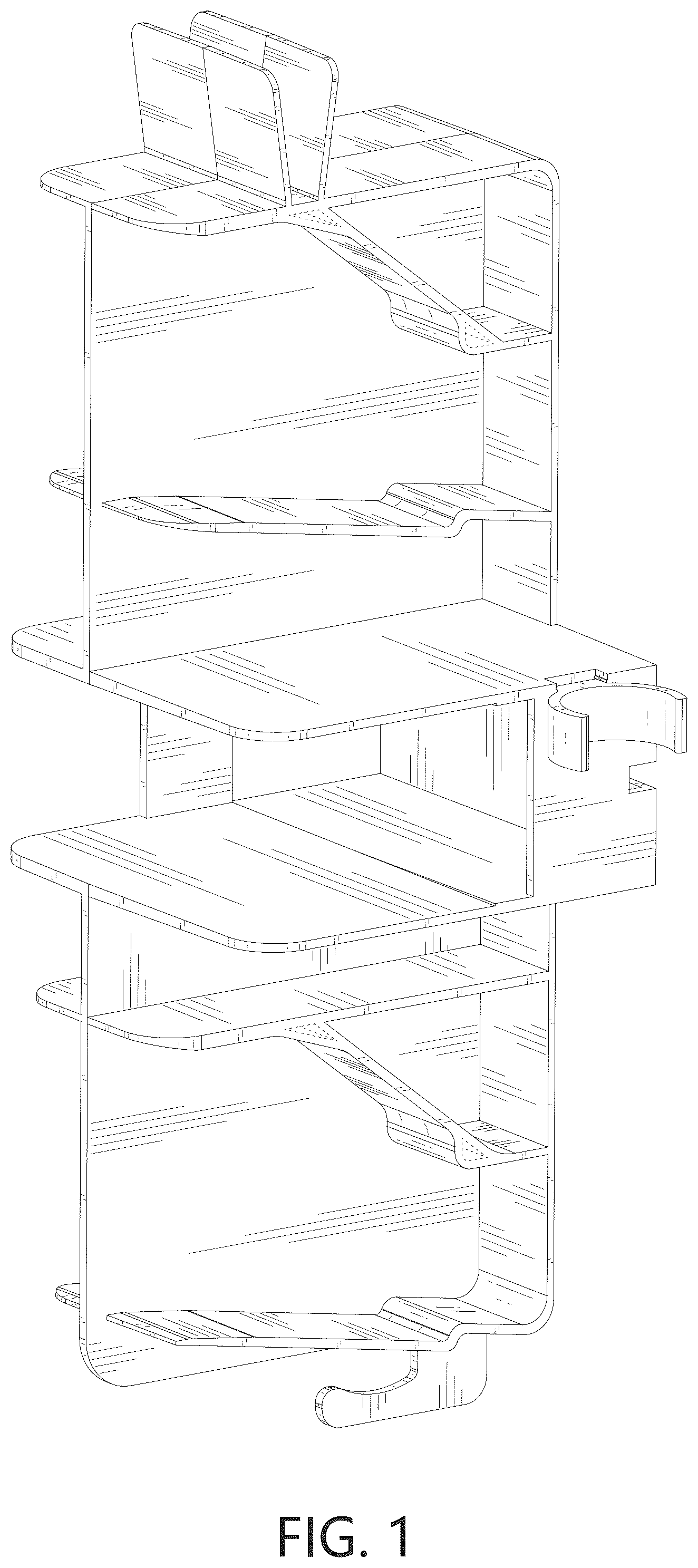Patent USD1077521 — Spin scrubber organizer rack — Figure 1