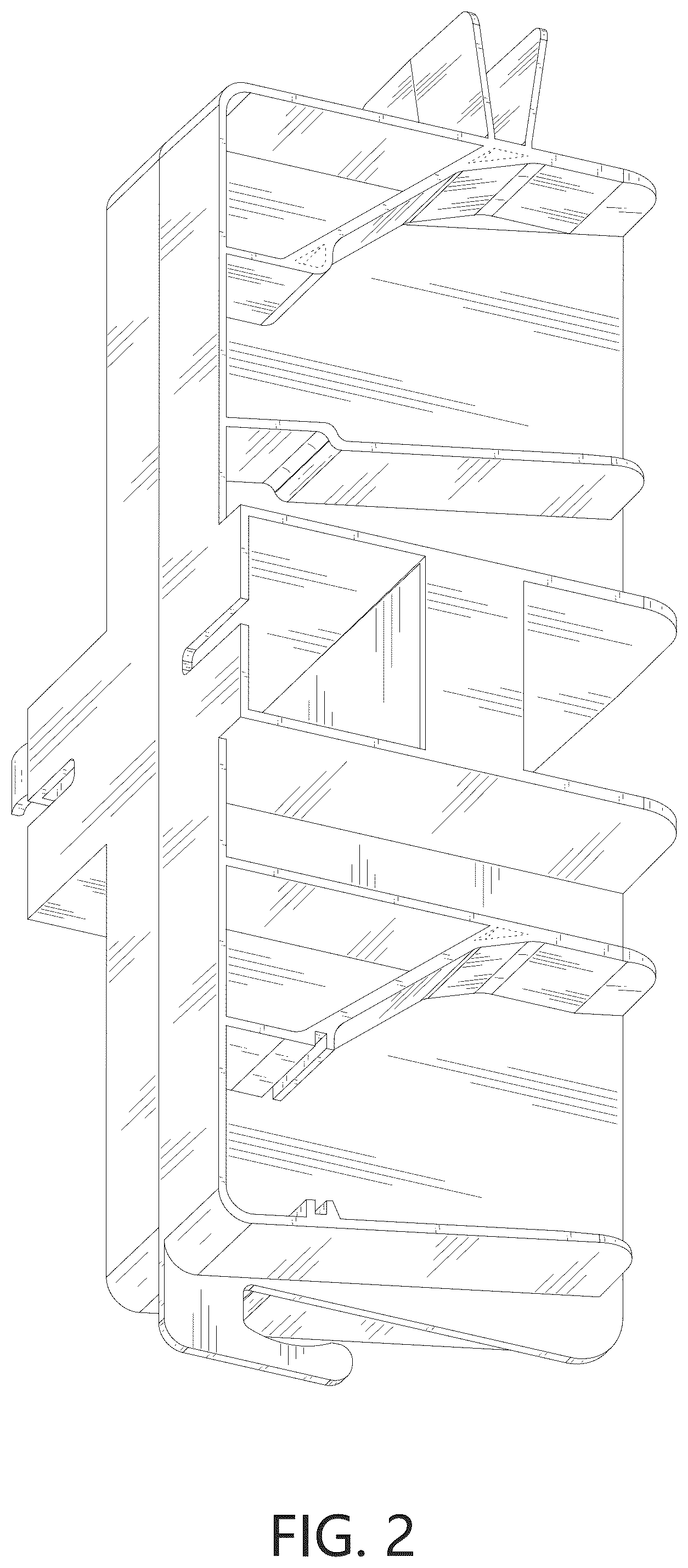 Patent USD1077521 Figure 2 – Spin scrubber organizer rack