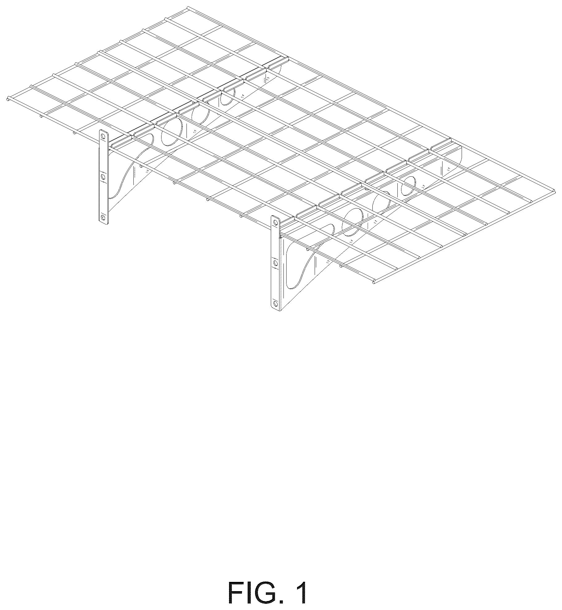 Patent USD1077523 Figure 1 – Wall shelf
