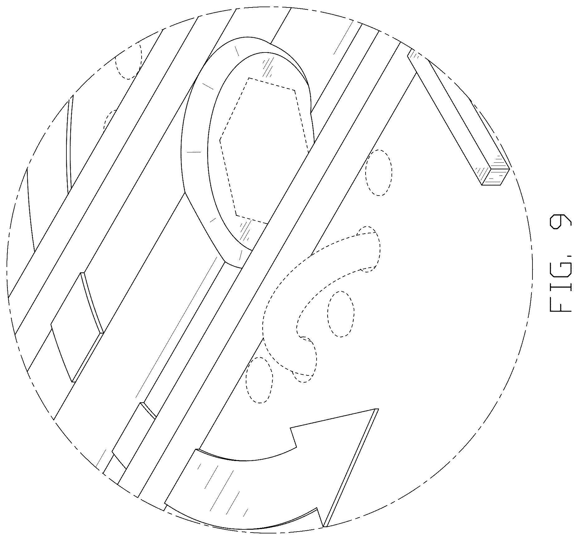 Patent USD1077524 Figure 9 – Take-up device for curtain
