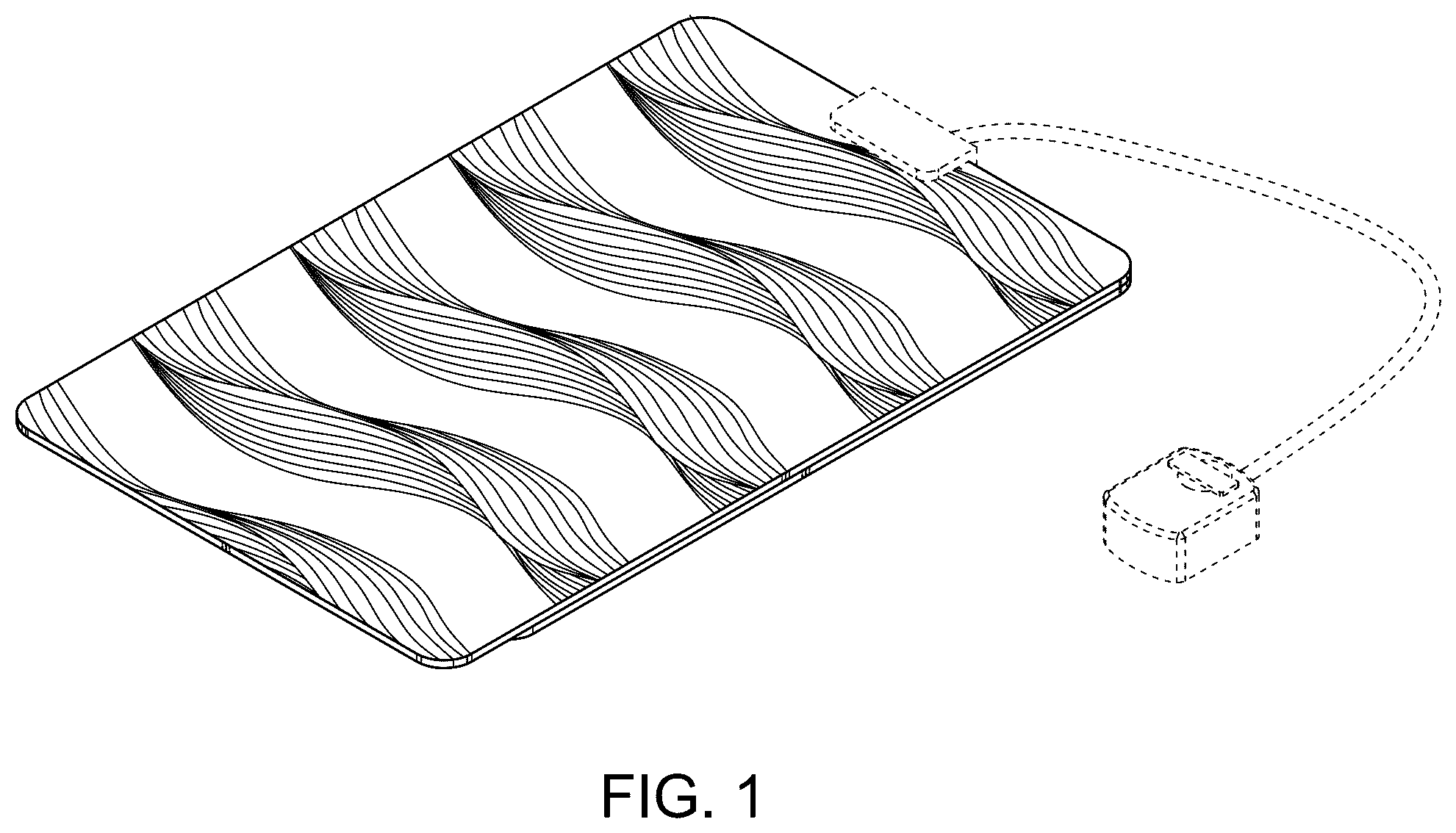 Patent USD1077532 — Mattress massage topper — Figure 1