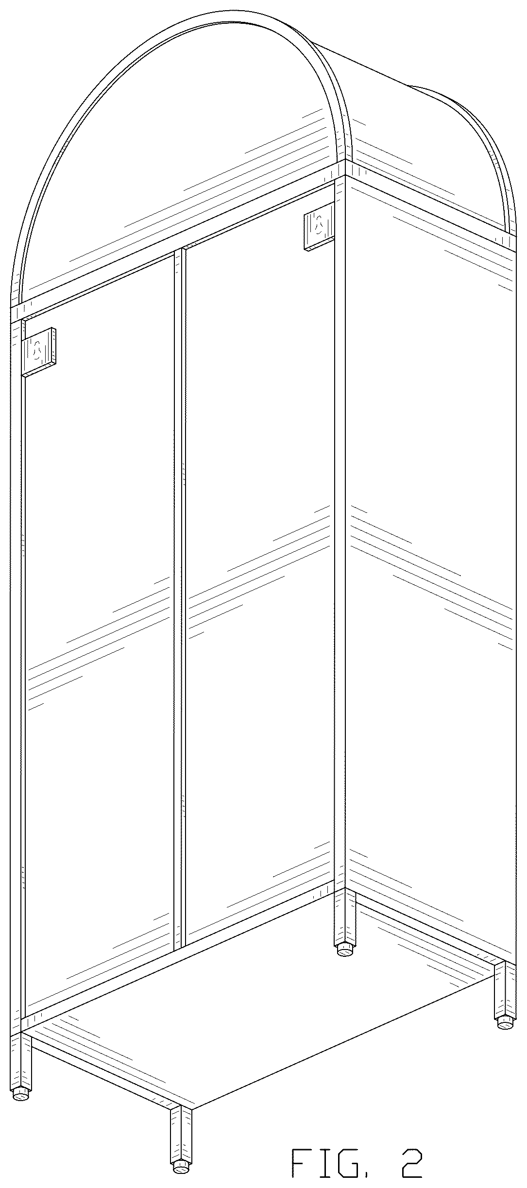 Patent USD1077536 Figure 2 – Set of cabinets