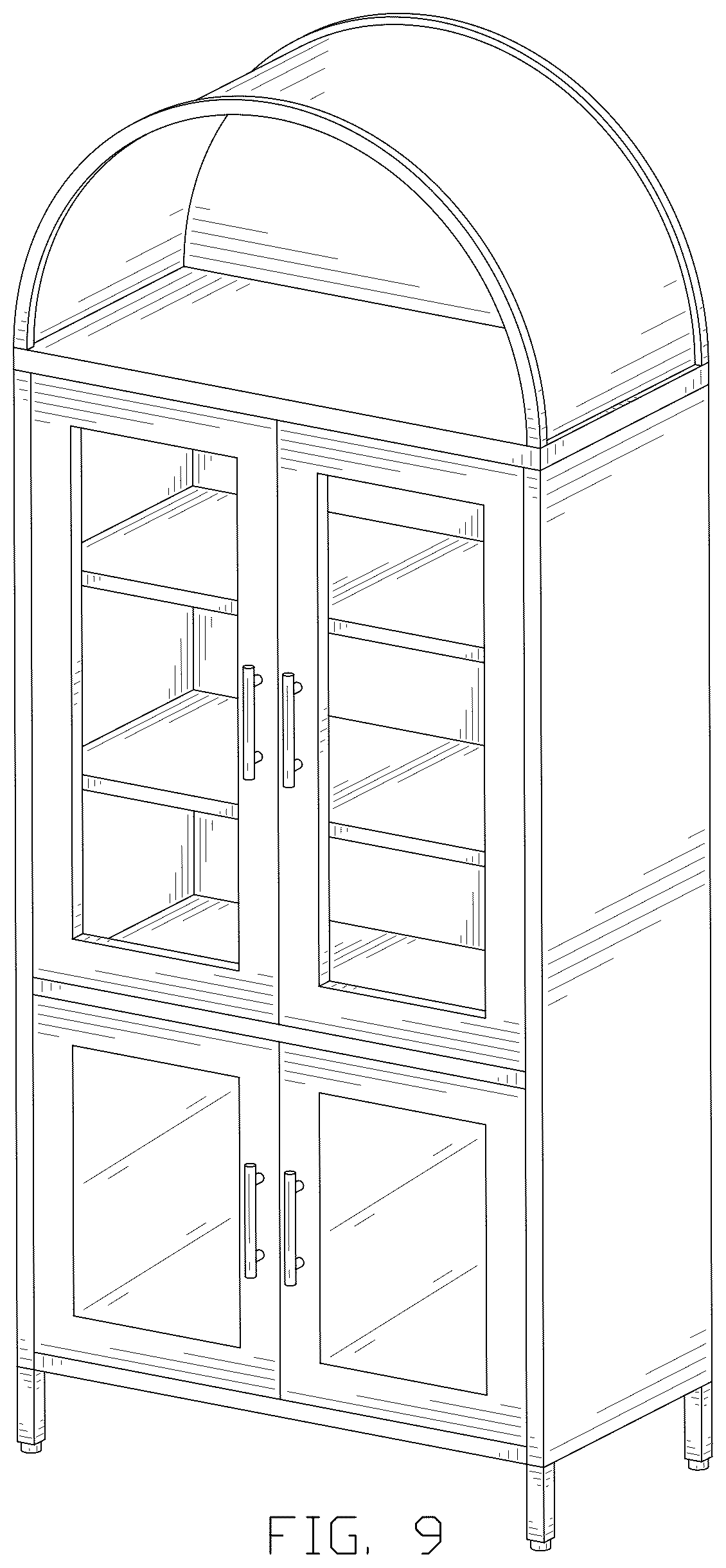 Patent USD1077536 Figure 9 – Set of cabinets