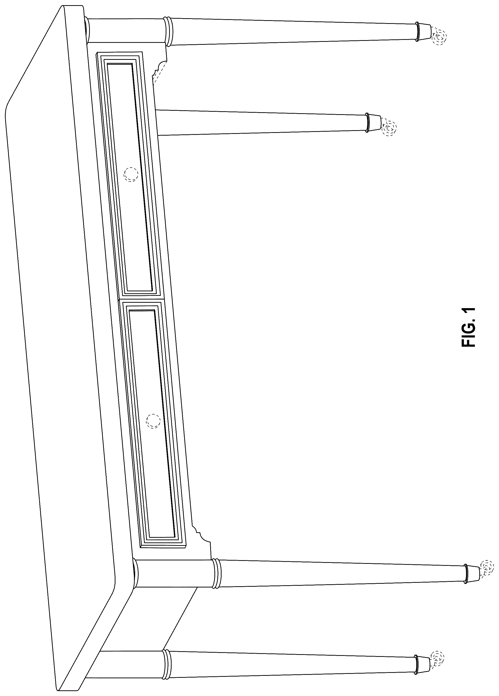 Patent USD1077538 Figure 1 – Vanity table