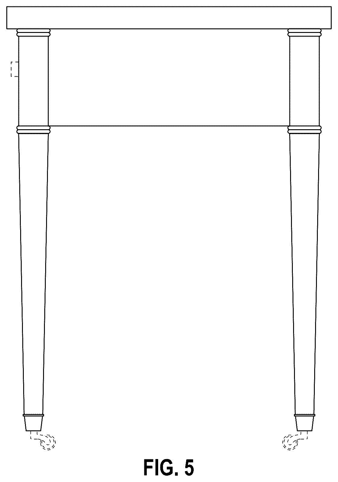 Patent USD1077538 Figure 5 – Vanity table