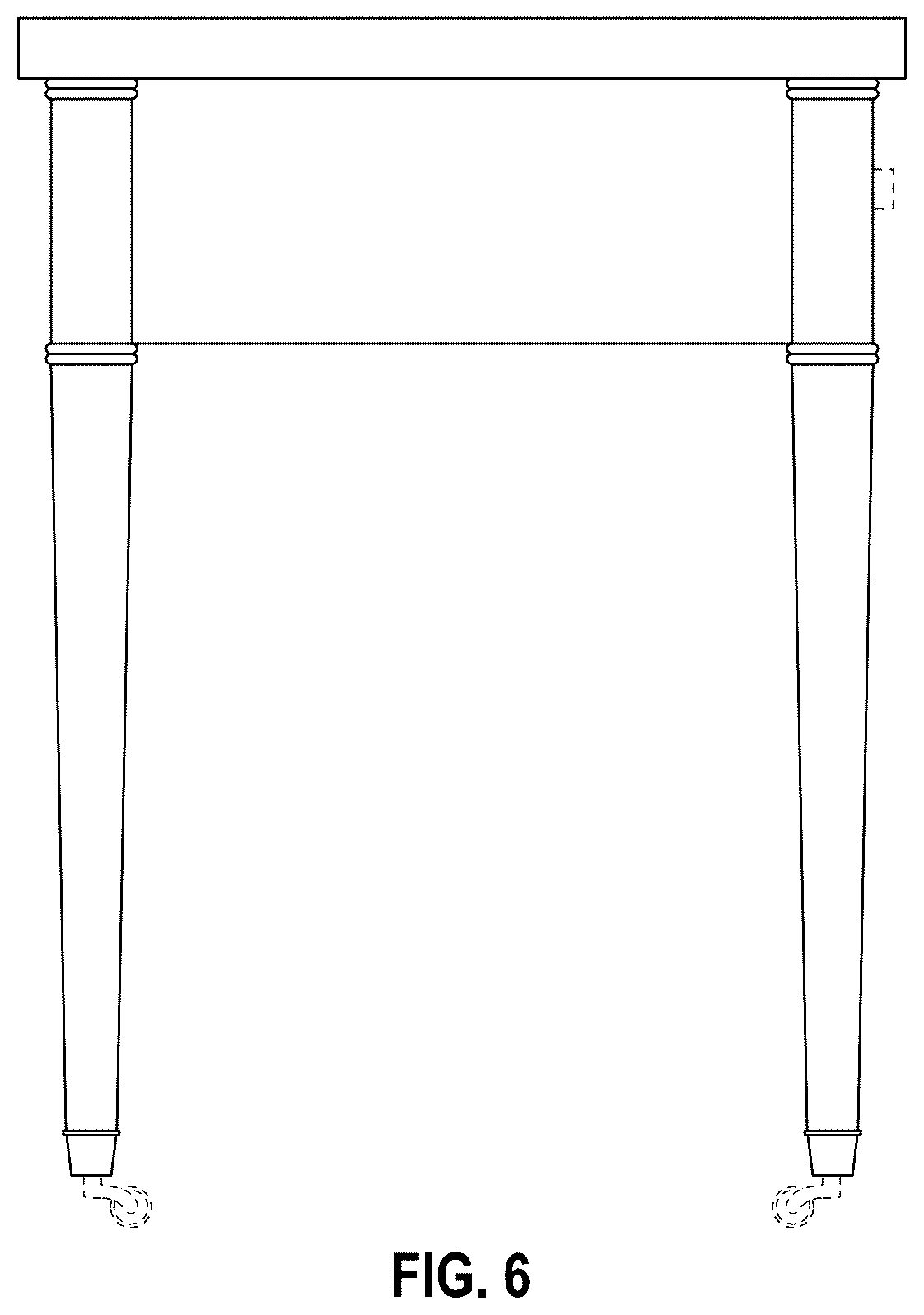 Patent USD1077538 Figure 6 – Vanity table