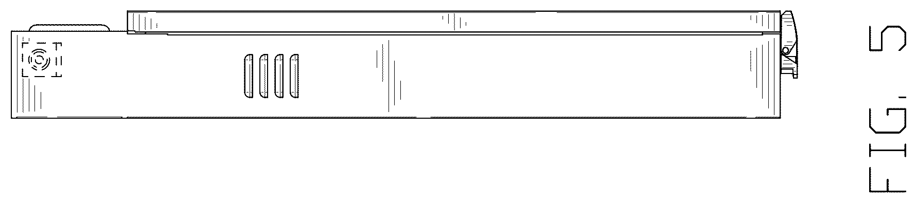 Patent USD1077539 Figure 5 – Waterproof soundbar outdoor TV enclosure