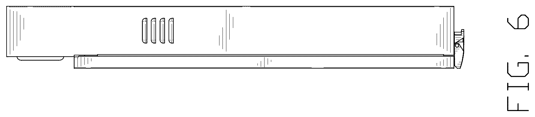 Patent USD1077539 Figure 6 – Waterproof soundbar outdoor TV enclosure