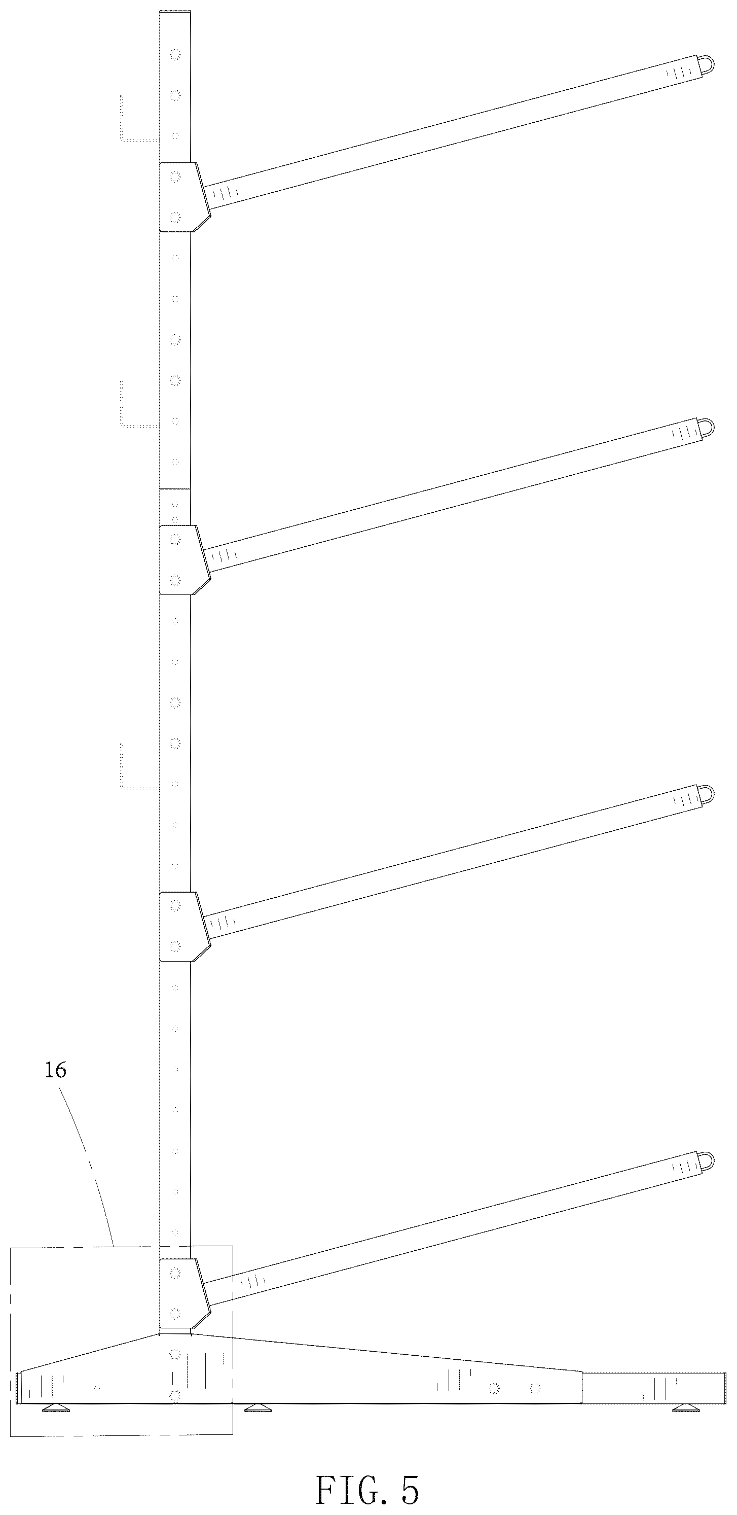 Patent USD1077543 Figure 5 – Kayak rack