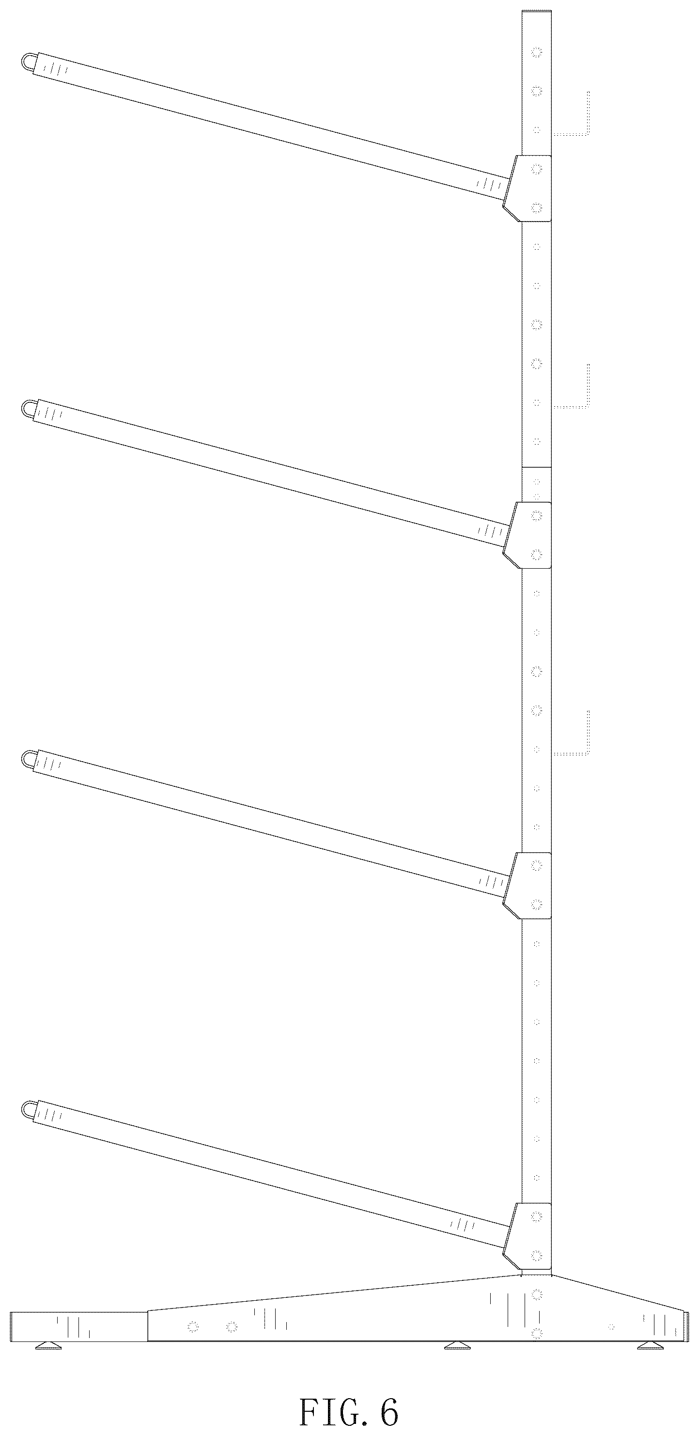 Patent USD1077543 Figure 6 – Kayak rack