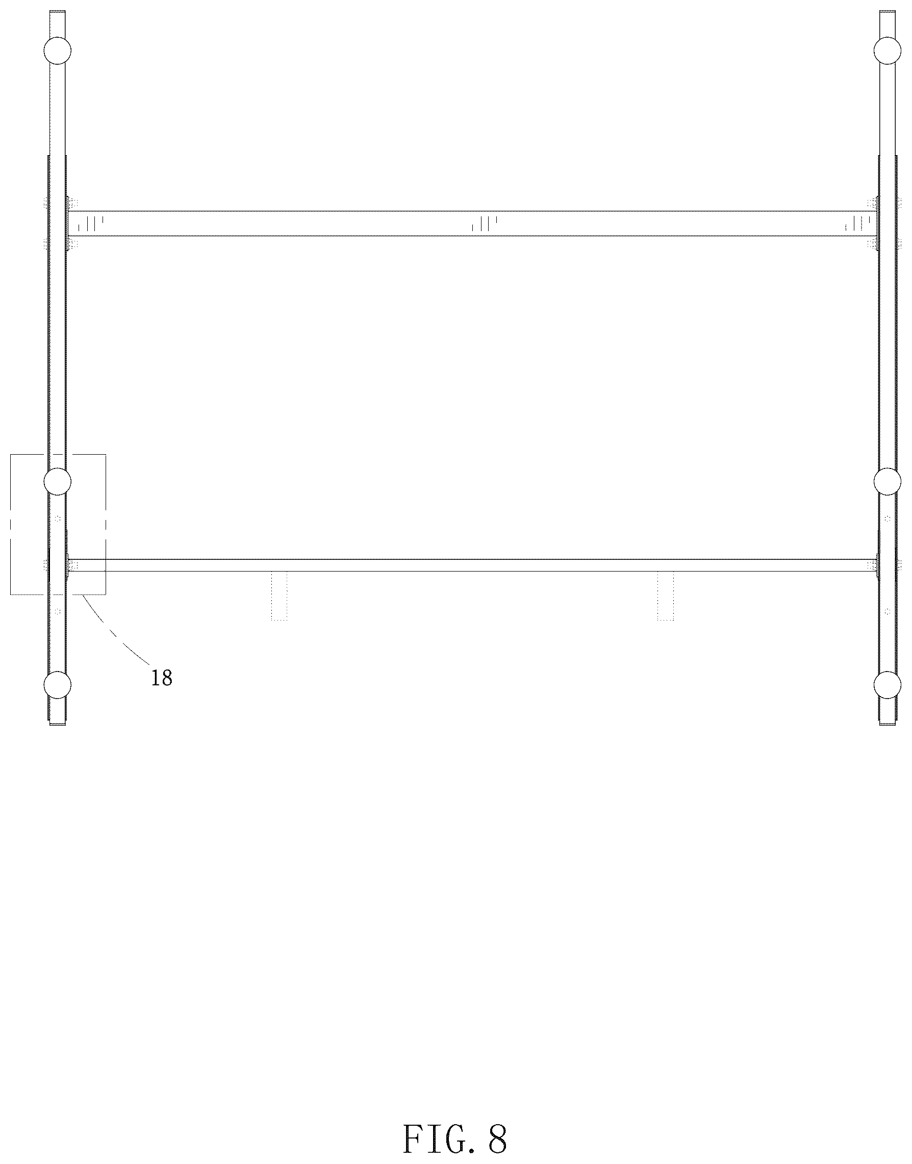 Patent USD1077543 Figure 8 – Kayak rack