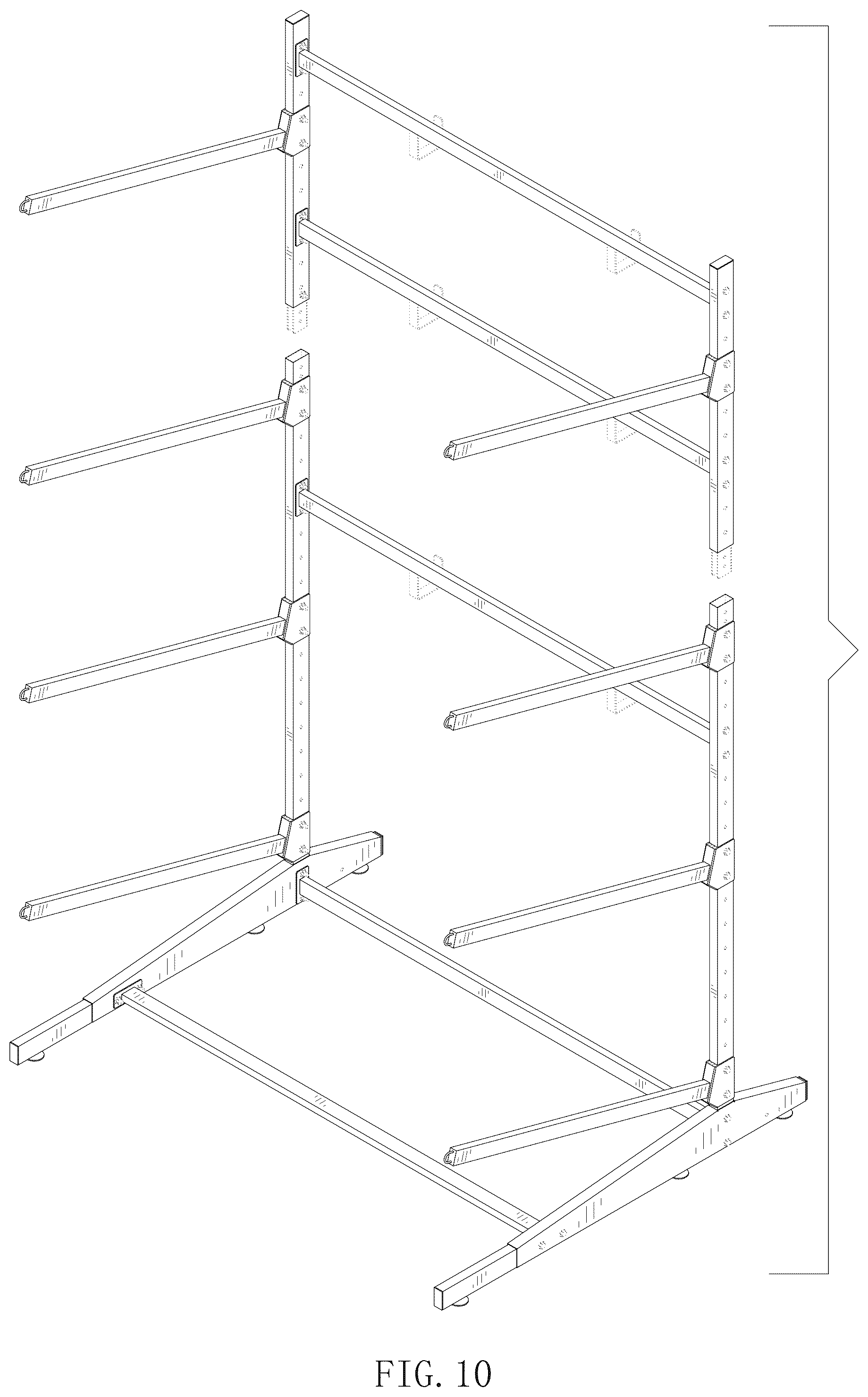 Patent USD1077543 Figure 10 – Kayak rack