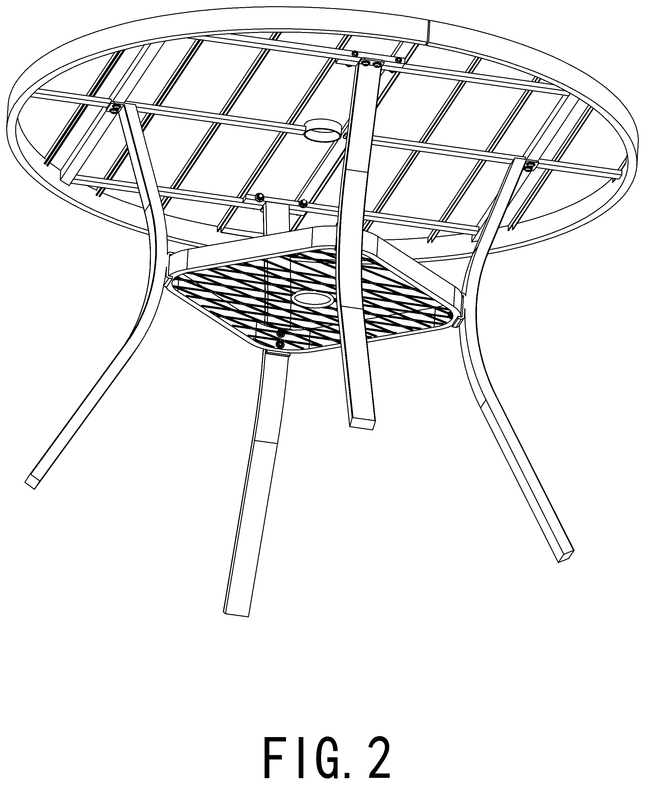 Patent USD1077546 Figure 2 – Round dining table