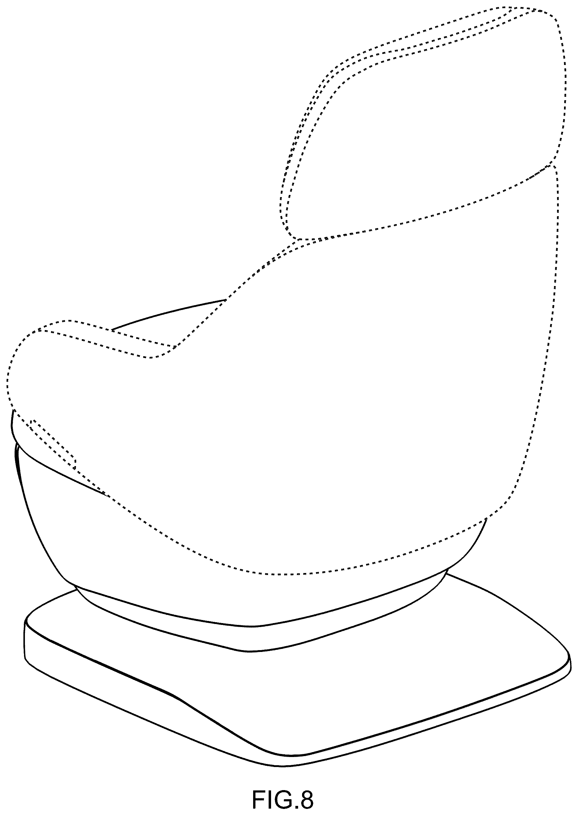 Patent USD1077547 Figure 8 – Aircraft seat