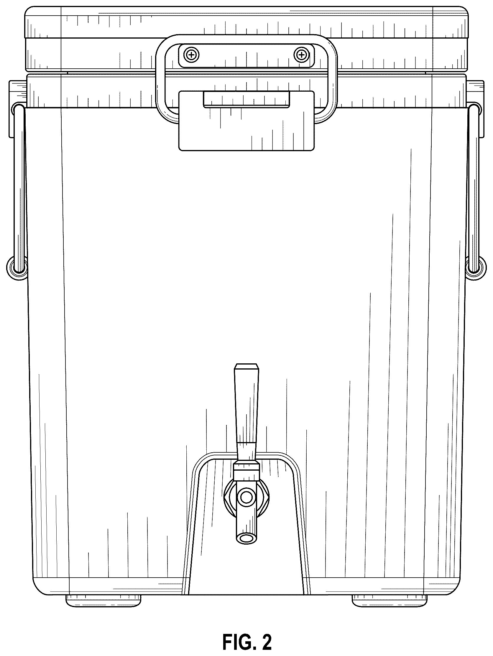 Patent USD1077554 Figure 2 – Beverage dispenser