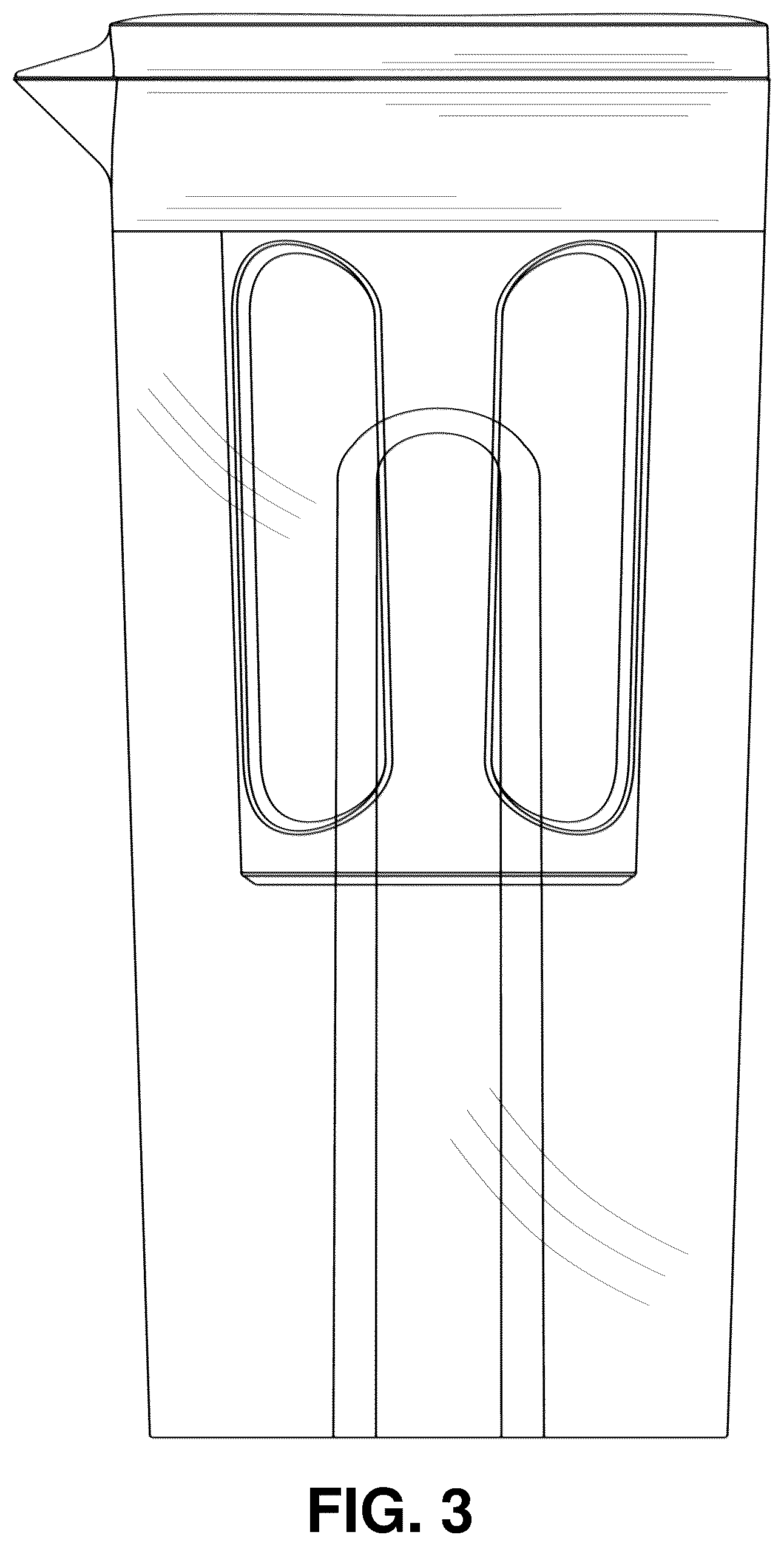 Patent USD1077555 Figure 3 – Beverage pitcher