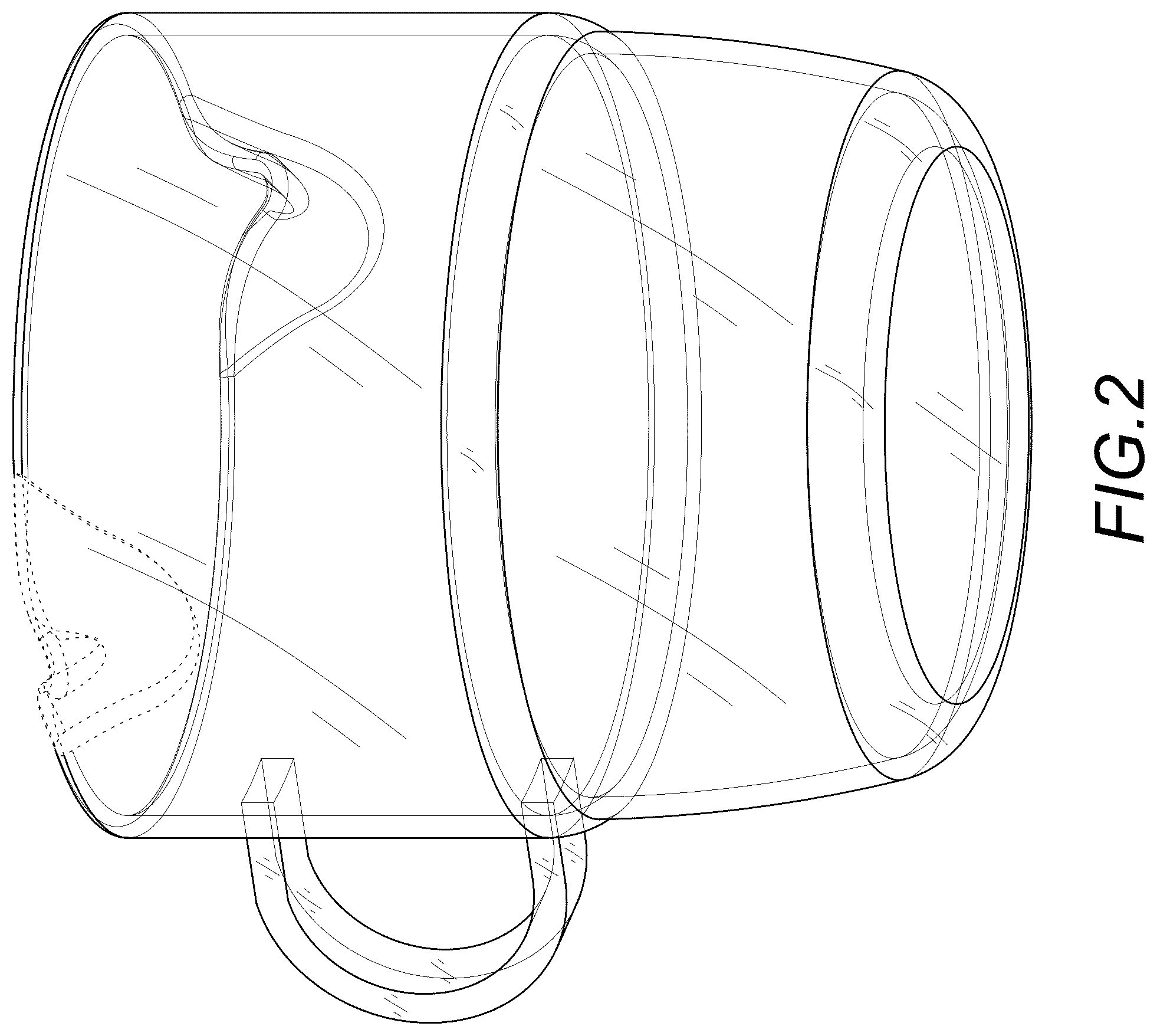 Patent USD1077557 Figure 2 – Coffee cup