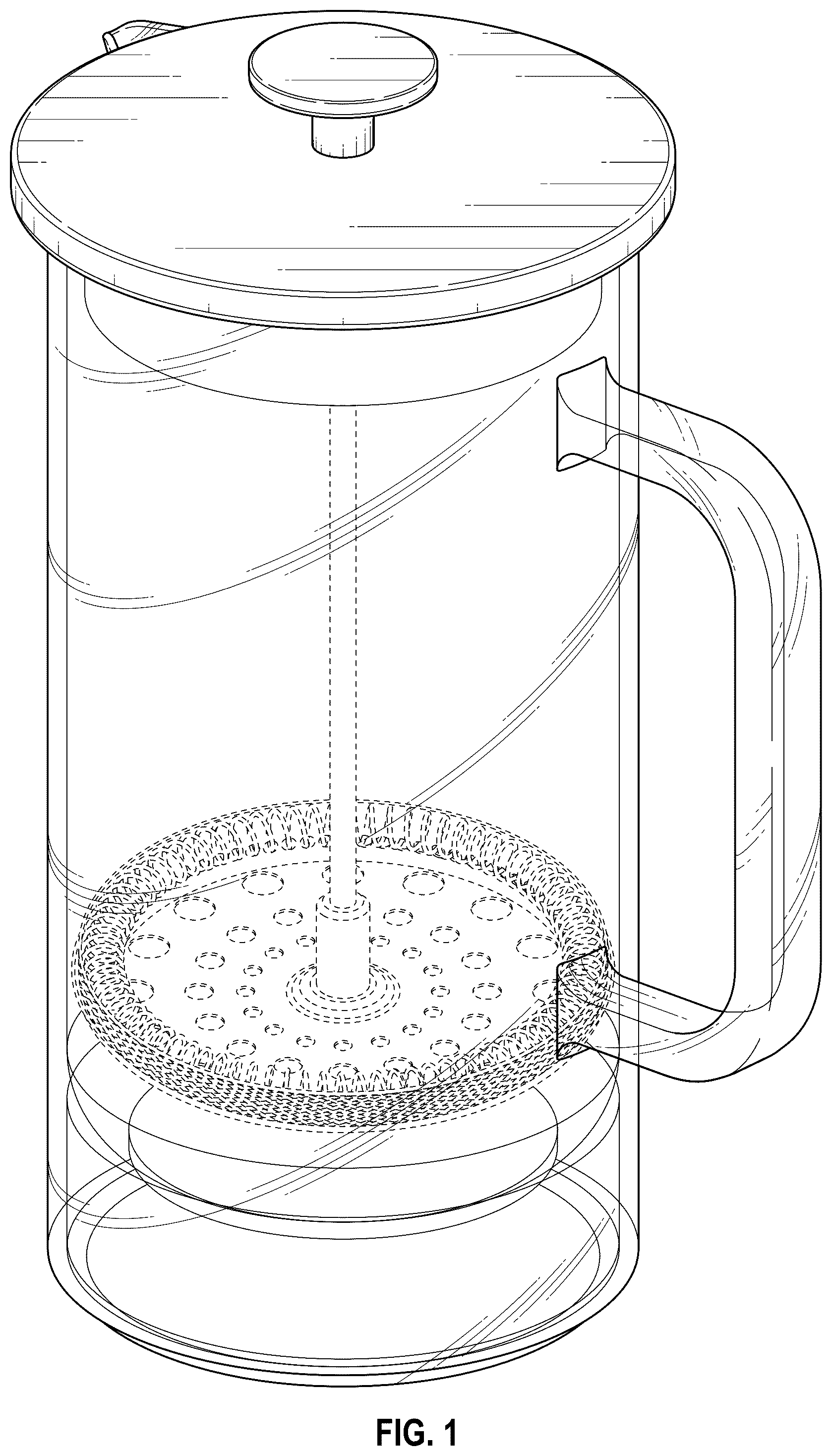 Patent USD1077559 Figure 1 – French press
