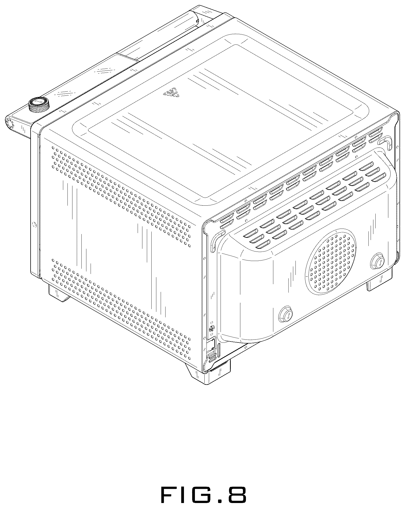 Patent USD1077560 Figure 8 – Electric oven