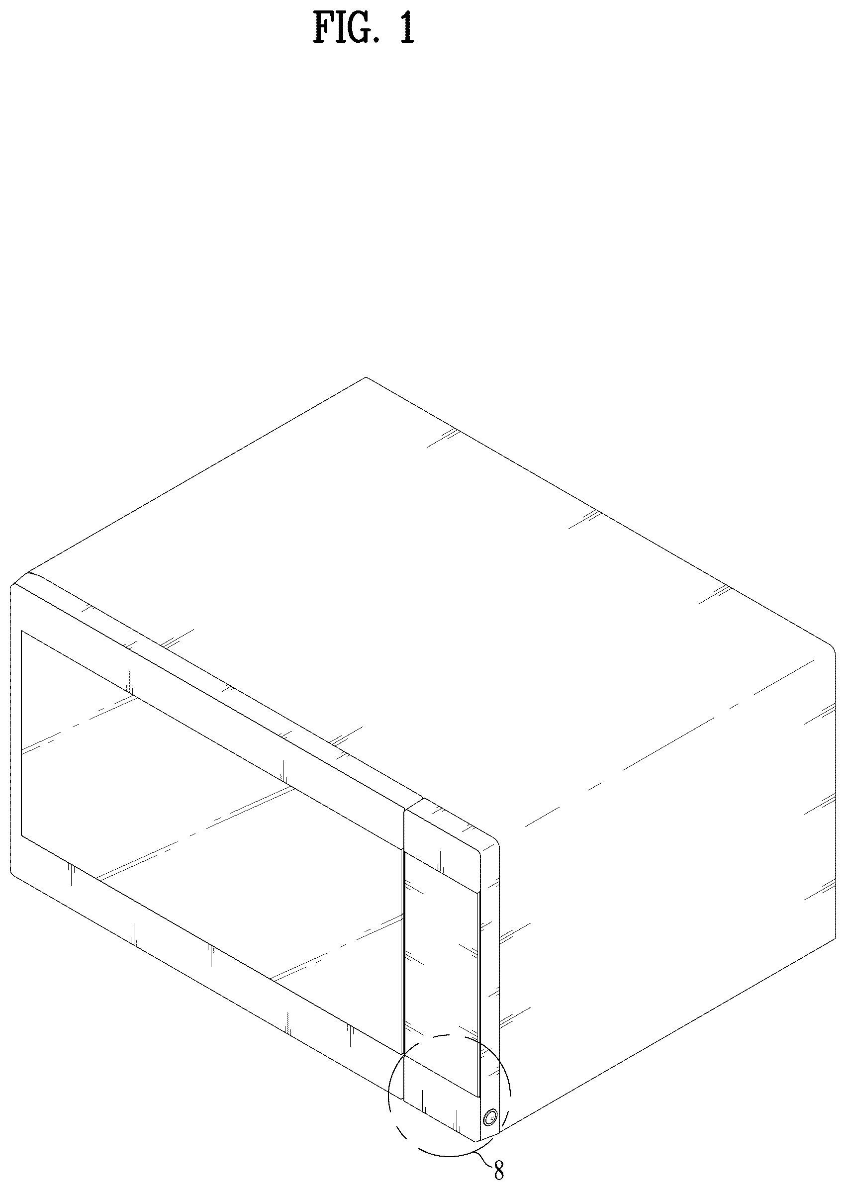 Patent USD1077561 Figure 1 – Microwave oven