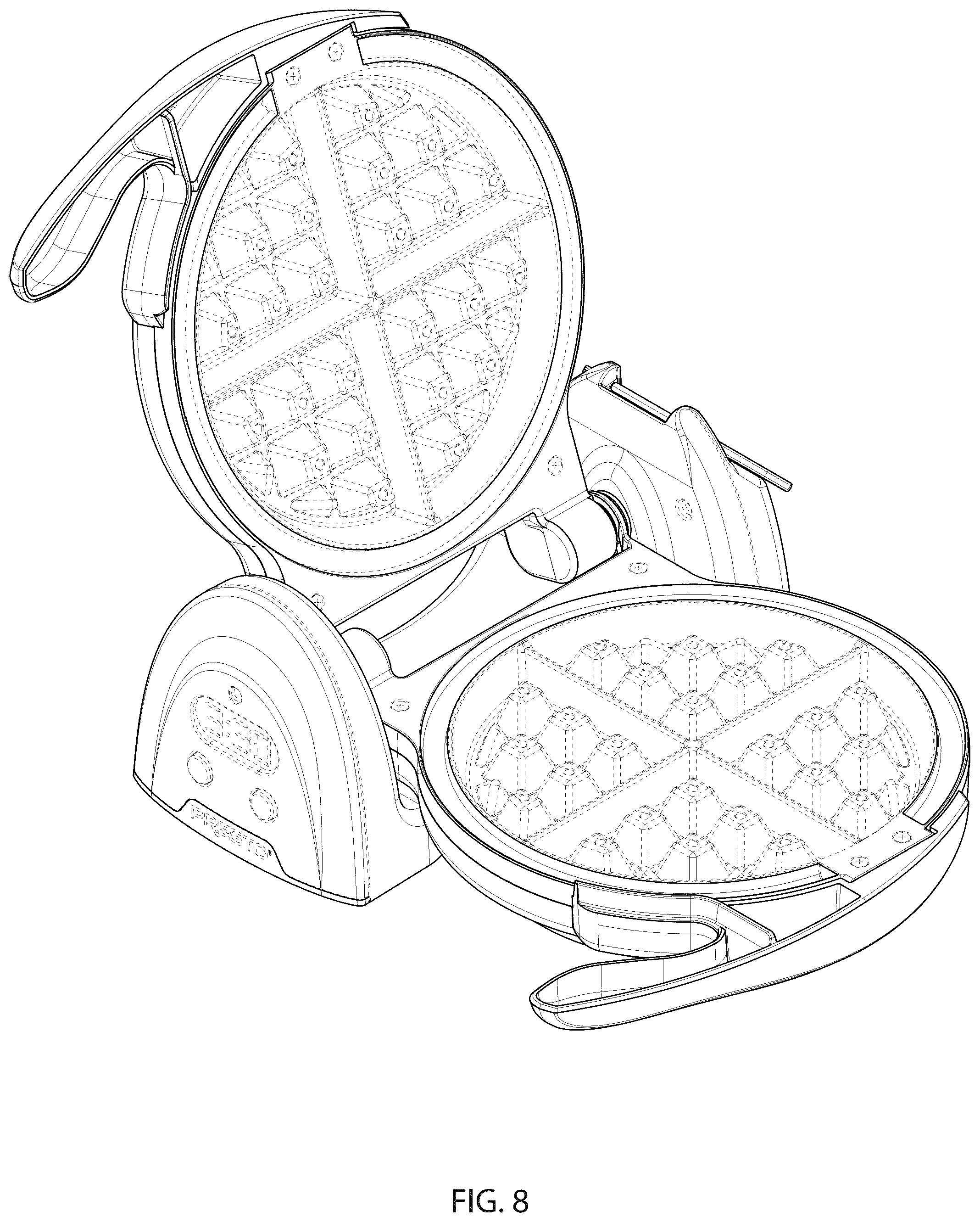 Patent USD1077562 Figure 8 – Flippable waffle maker