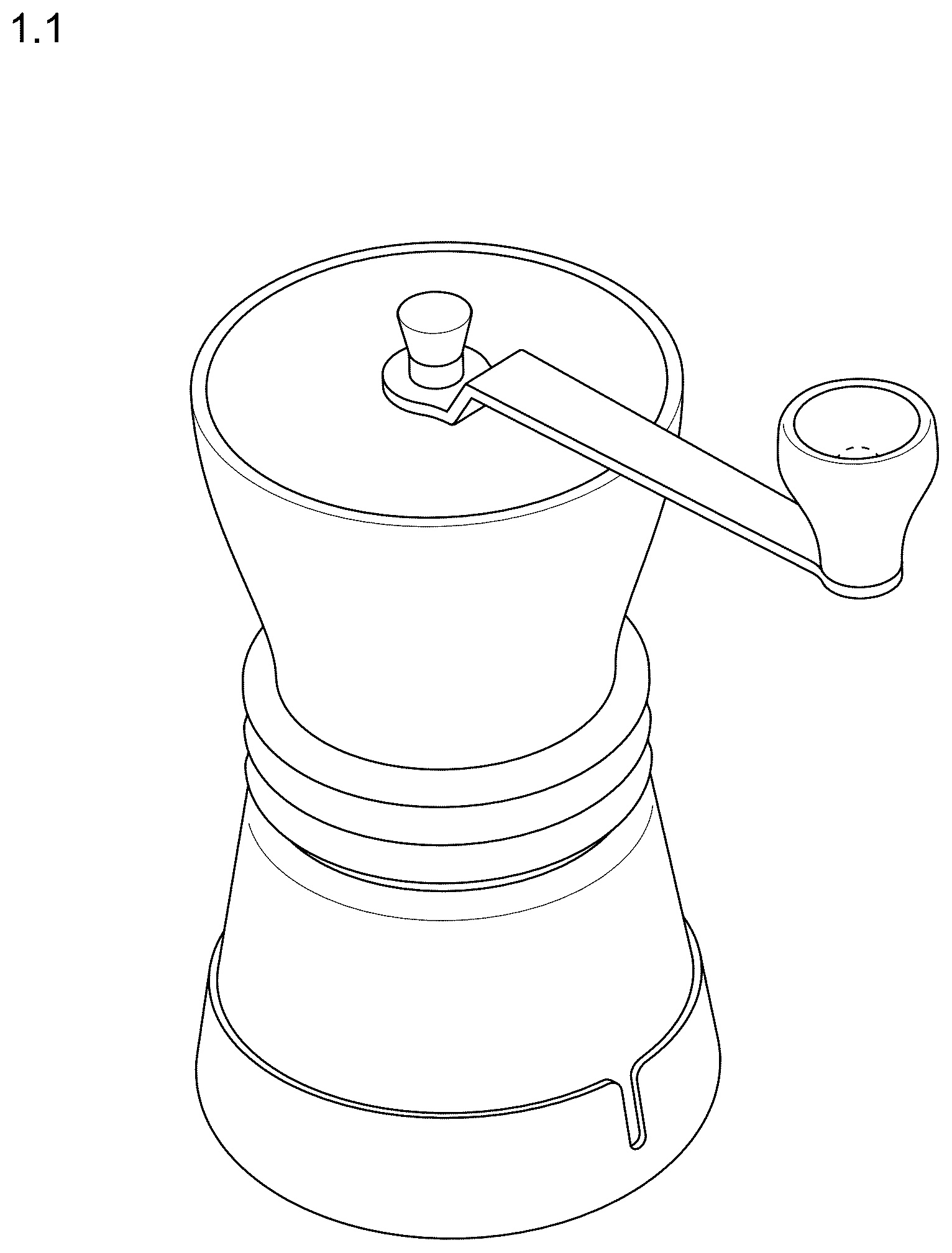 Patent USD1077567 Figure 1 – Coffee grinder